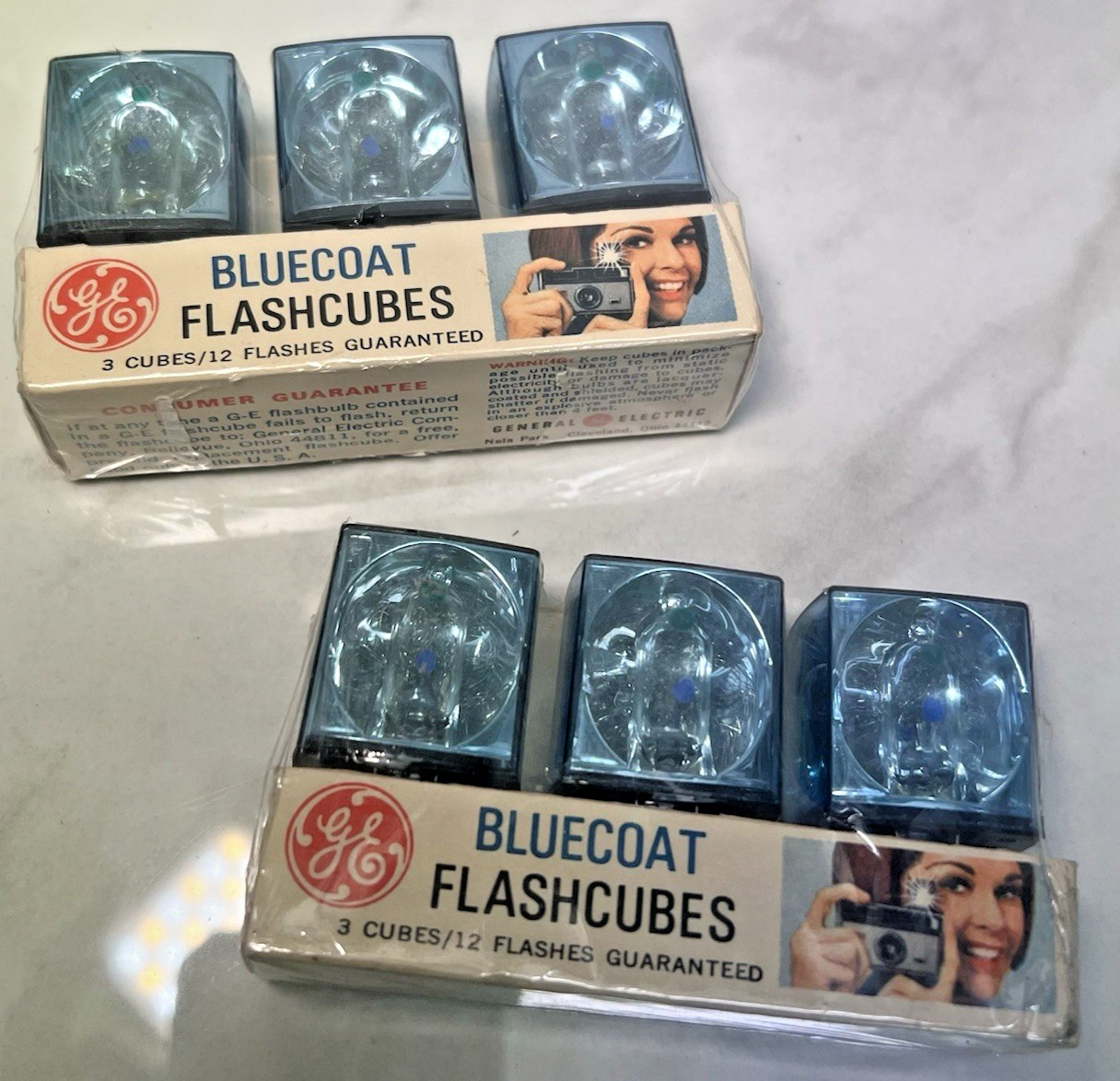 NEW Vintage General Electric Bluecoat Flashcubes For Camera 2 pack, see photos