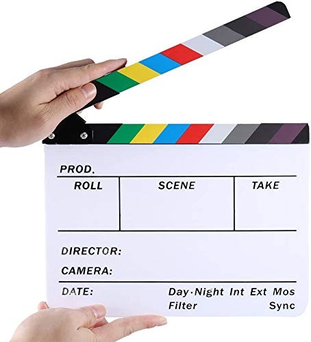 Movie Film Video Clapboard Director’s Cut Action Scene Clapper Board,Movie Th…
