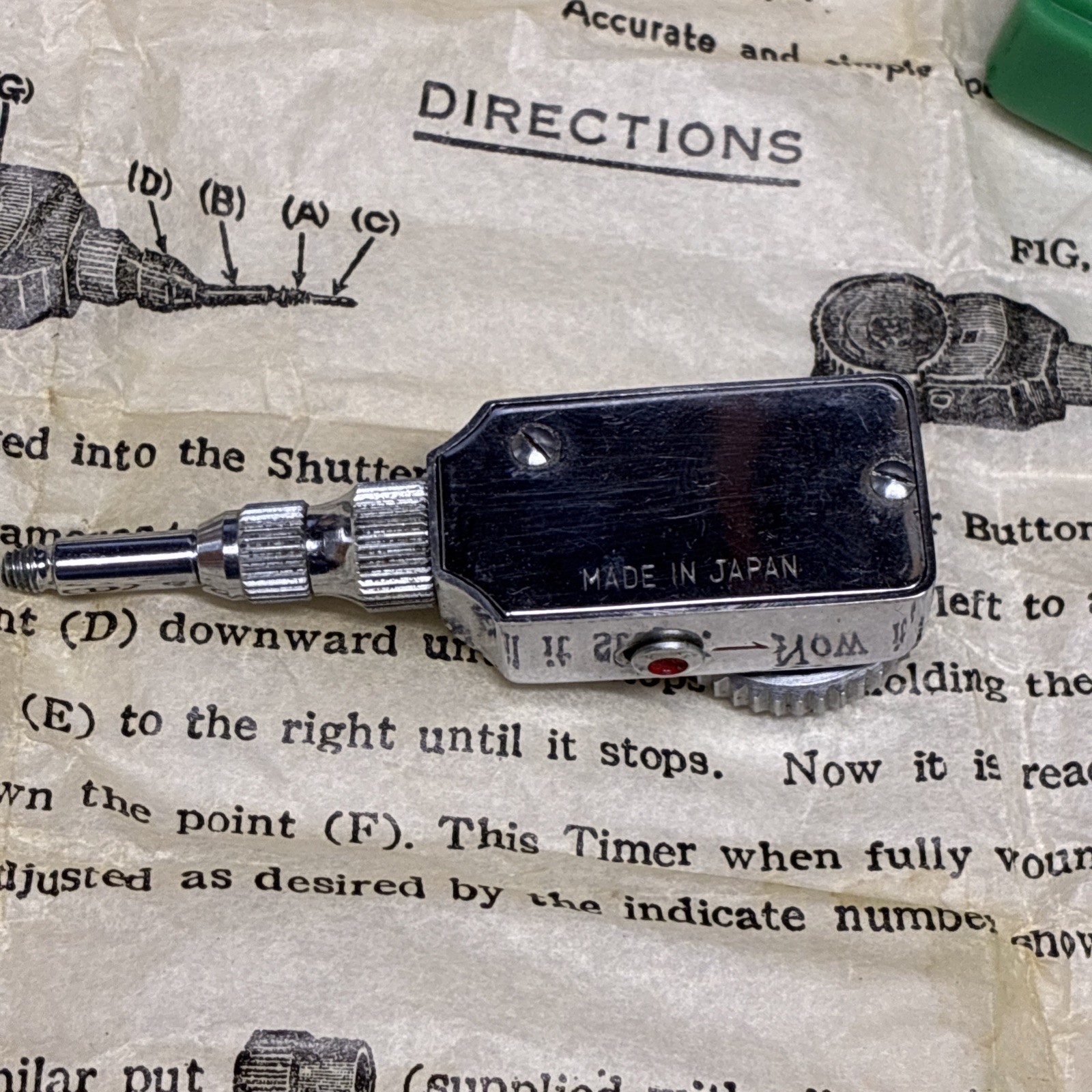 Vintage Self Timer w/Case & Instructions