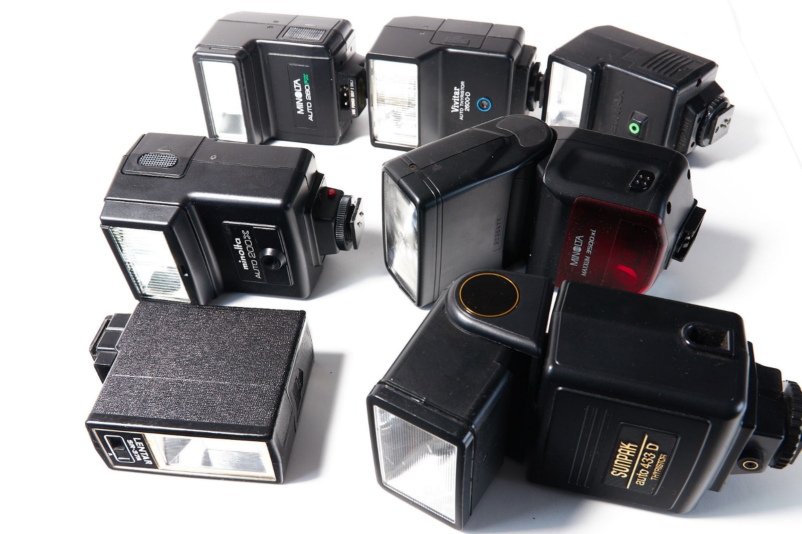 Batch of Miscellaneous Camera Flashes Untested As Is
