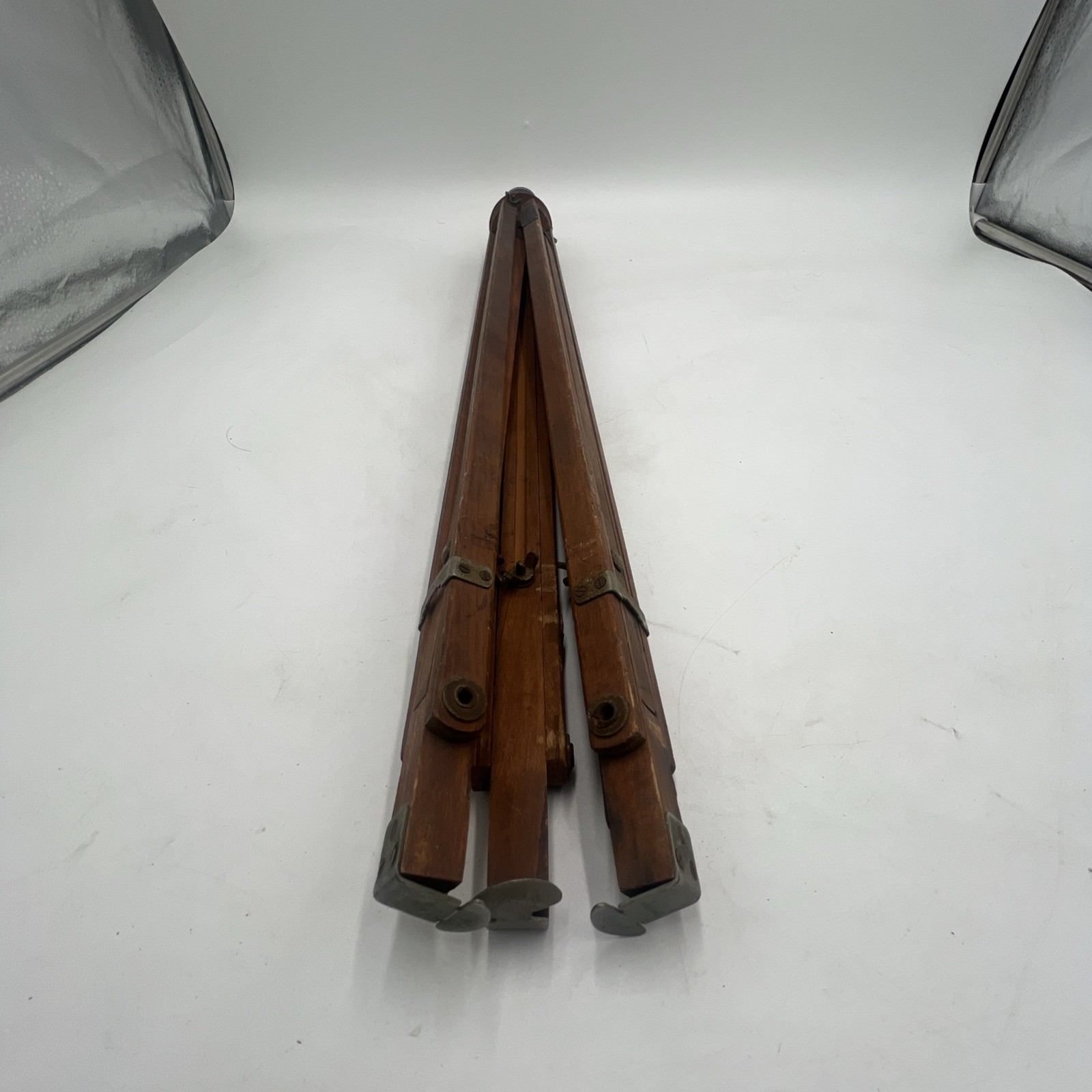 Vintage Antique Wooden Brass Camera Tripod Adjustable Leitz Wetzlar Germany 30’s