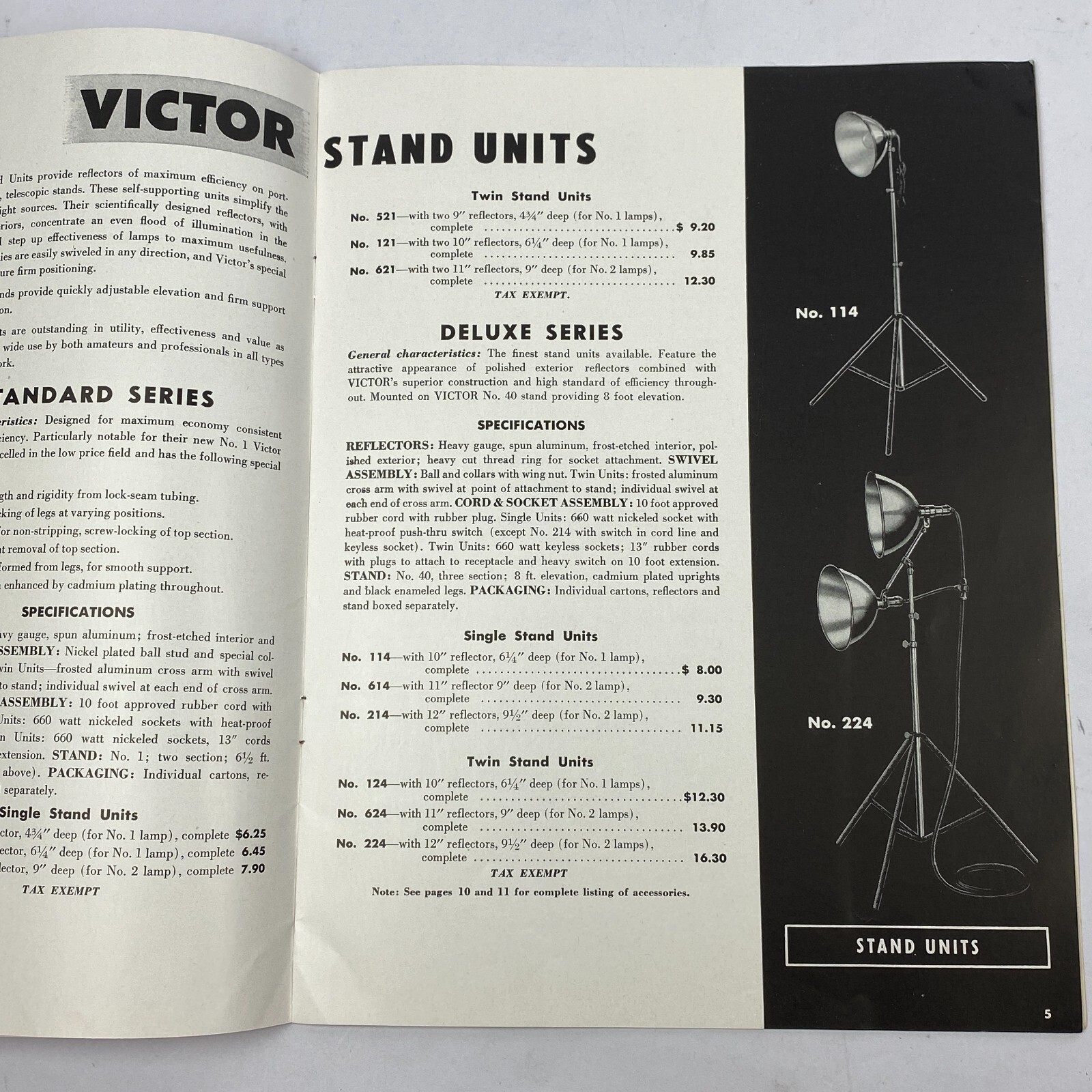 1947 Victor Photographic Book Lighting Equipment Supplies Smith Sons Griffith IN