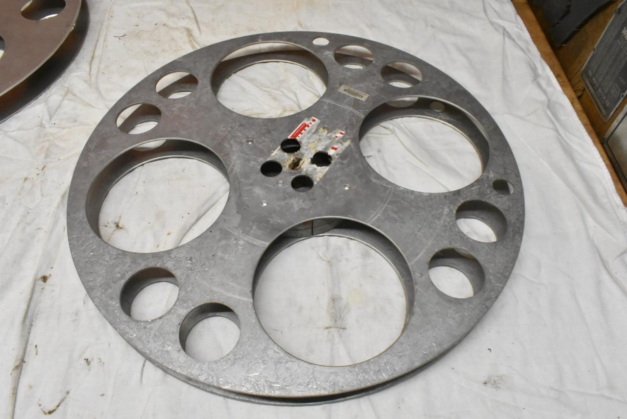3 Vintage Rare Goldberg Bros 23″ 24″ 26″ Diameter 35mm Aluminum Movie Film Reels