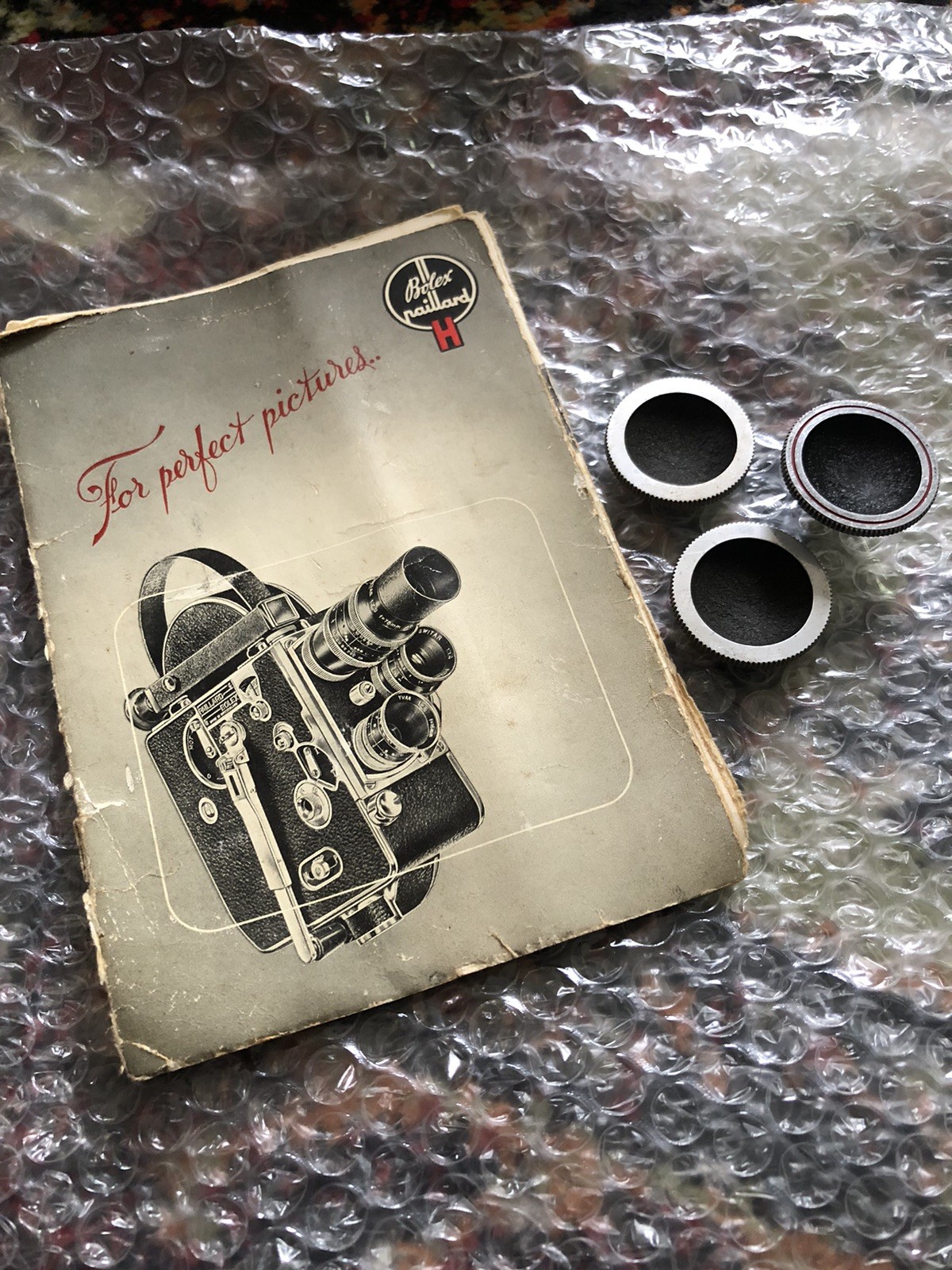 Bolex Body Caps And Manual For Bolex H16 Non Reflex Camera