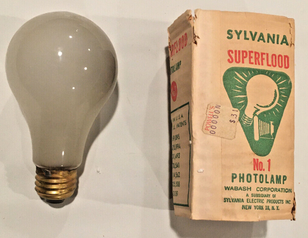 Sylvania Vintage Superflood Photo Lamps