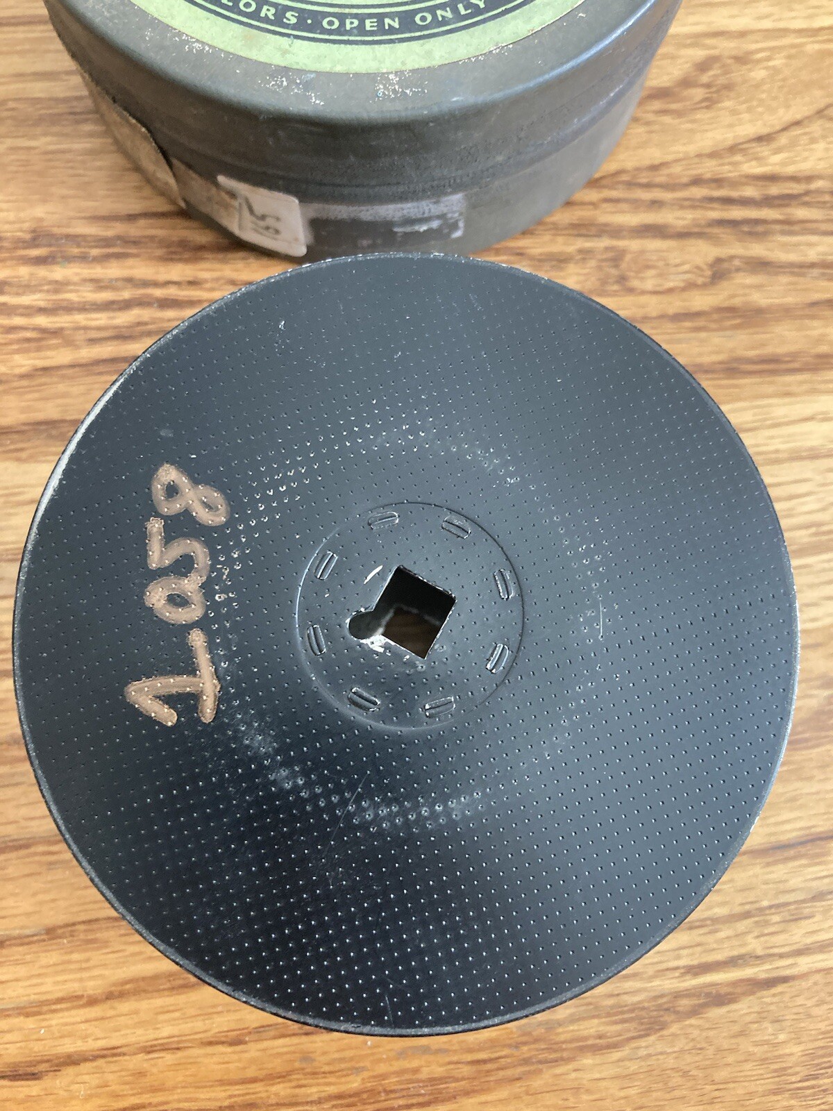 Vintage Agfa Ansco 4″ Tin Negative Film Canister 35mm 100FT with Reel