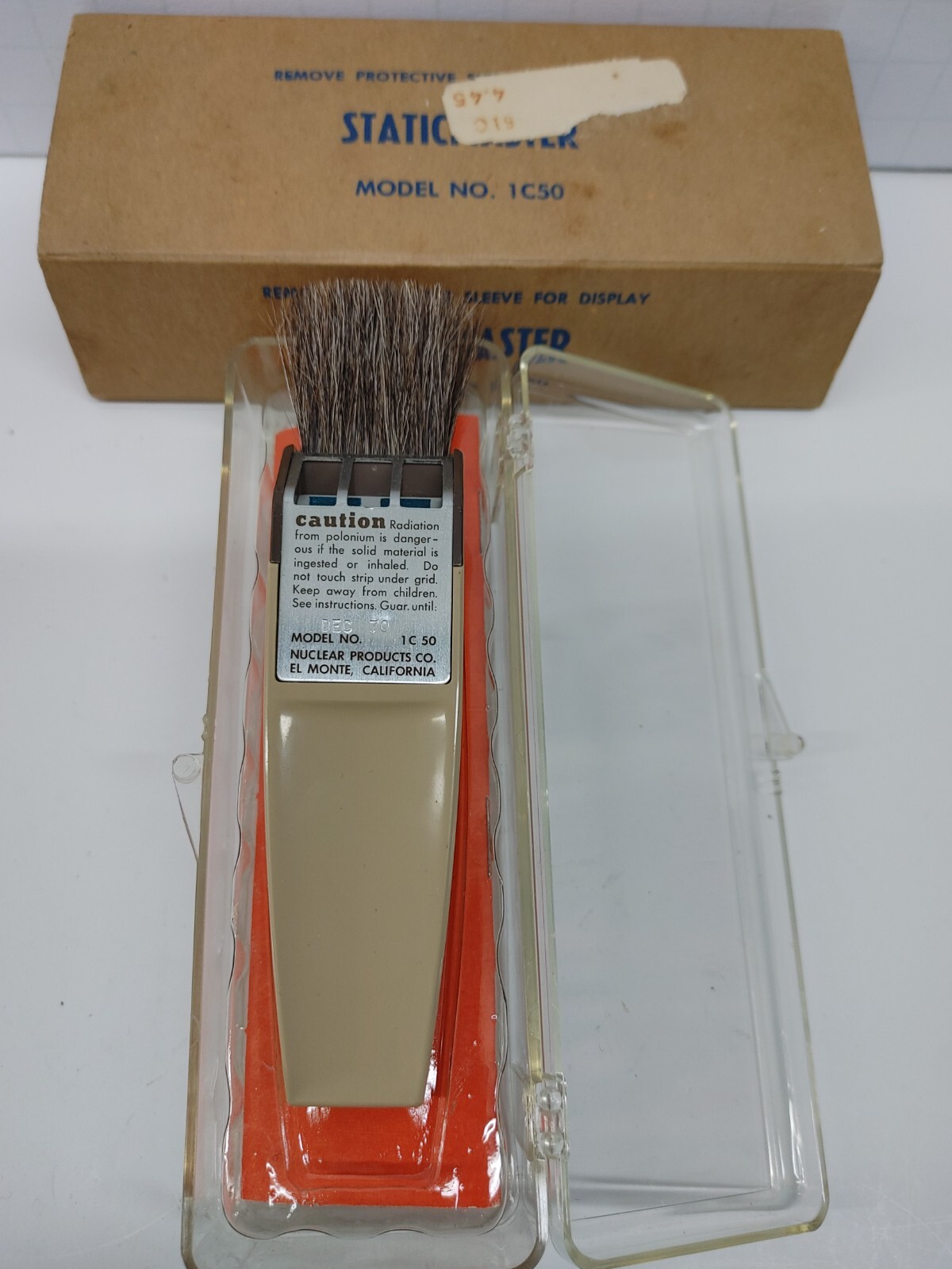 Vintage Staticmaster Brush Model 1C50 w/ Original Box (NEW OLD STOCK OPEN-BOX)
