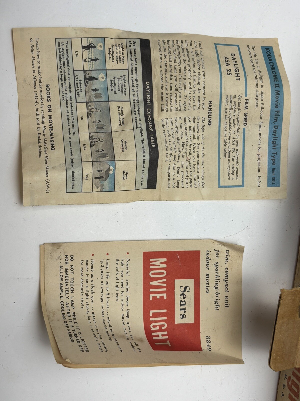 vintage Sears 110v 115v sealed beam side mount handheld movie flood light 38849
