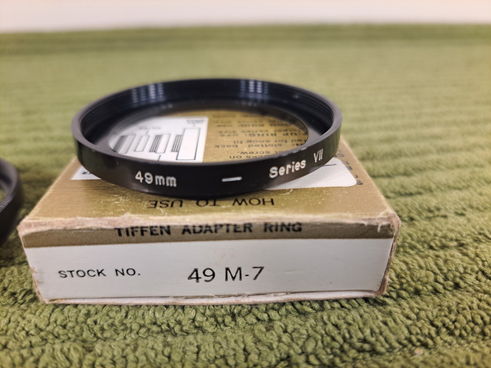 Vintage Filter Adapter Ring 49mm to Series VII 7 (50.8mm) & Retaining Ring Japan