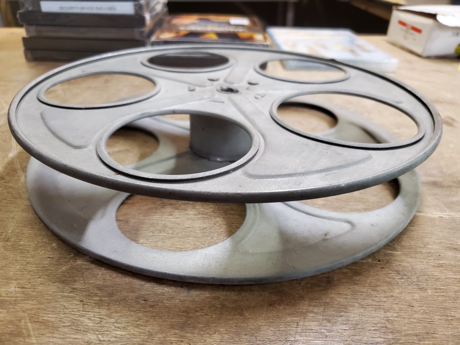 Vintage Goldberg Brothers 35mm 10 Inch Metal Film Reel, Denver Colorado USA