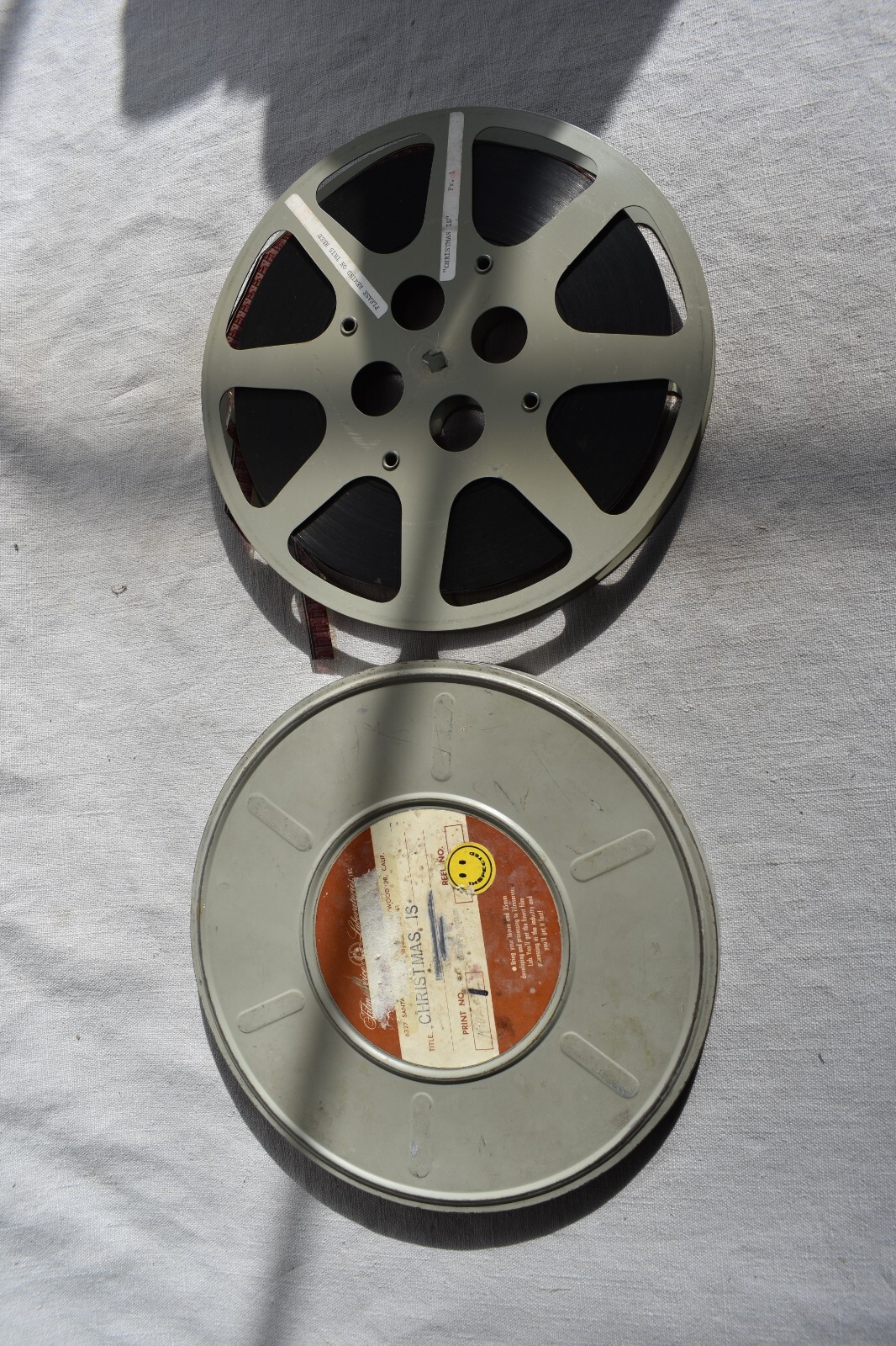 Vintage 16MM Film Christmas Is Lutheran Church Metal Can Top Only and Reel