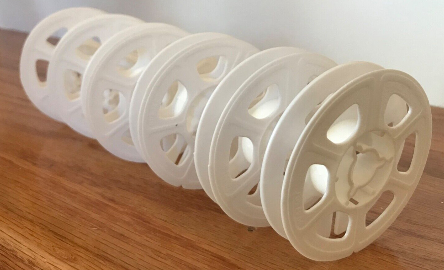SUPER-8 50 ft. White Plastic Movie Film Reels – BRAND NEW 6-Reel Pack Super 8mm