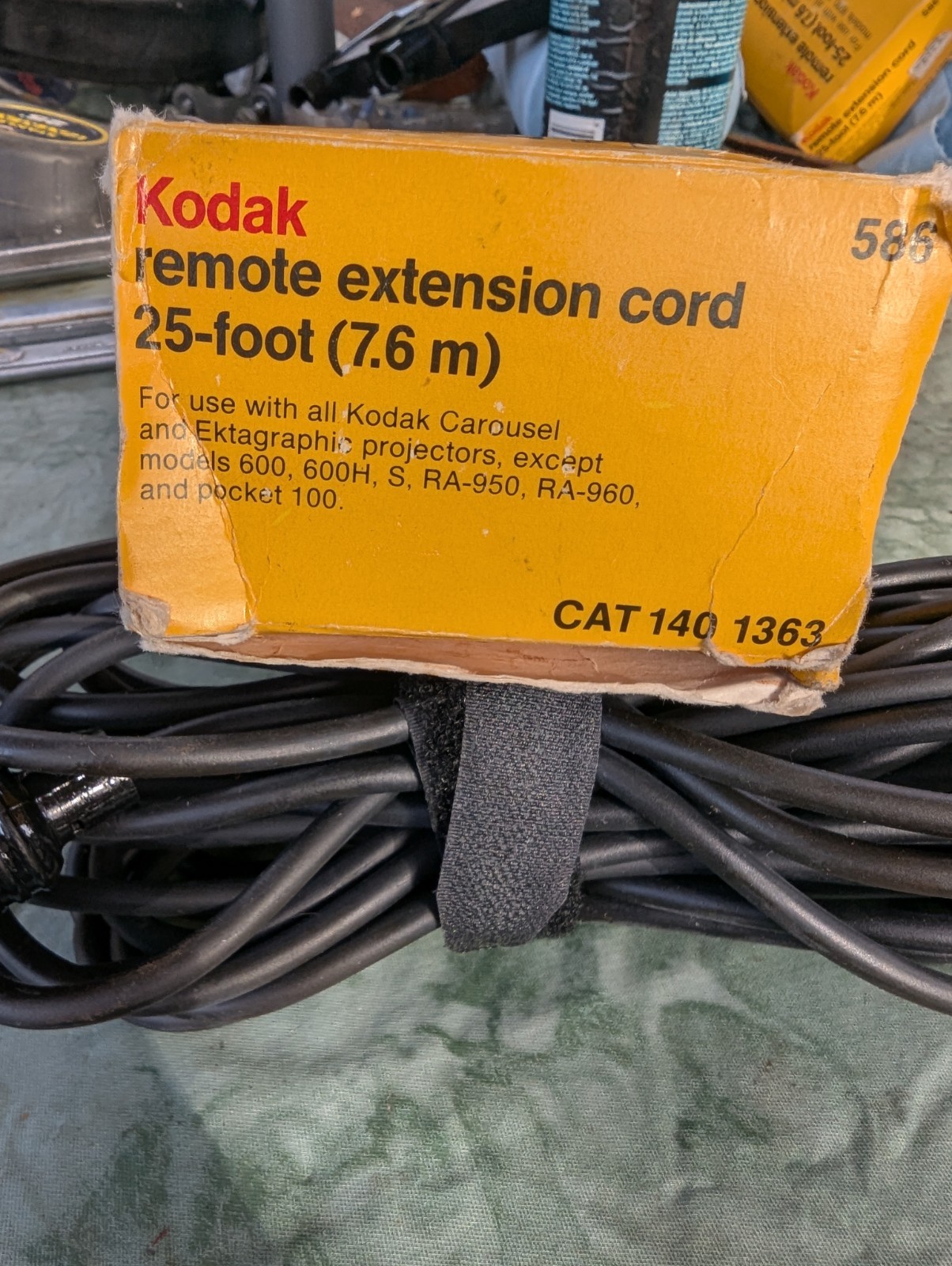 Vintage Kodak 35mm Slide Projector Remote Control Extension Cord Cable 25ft #586