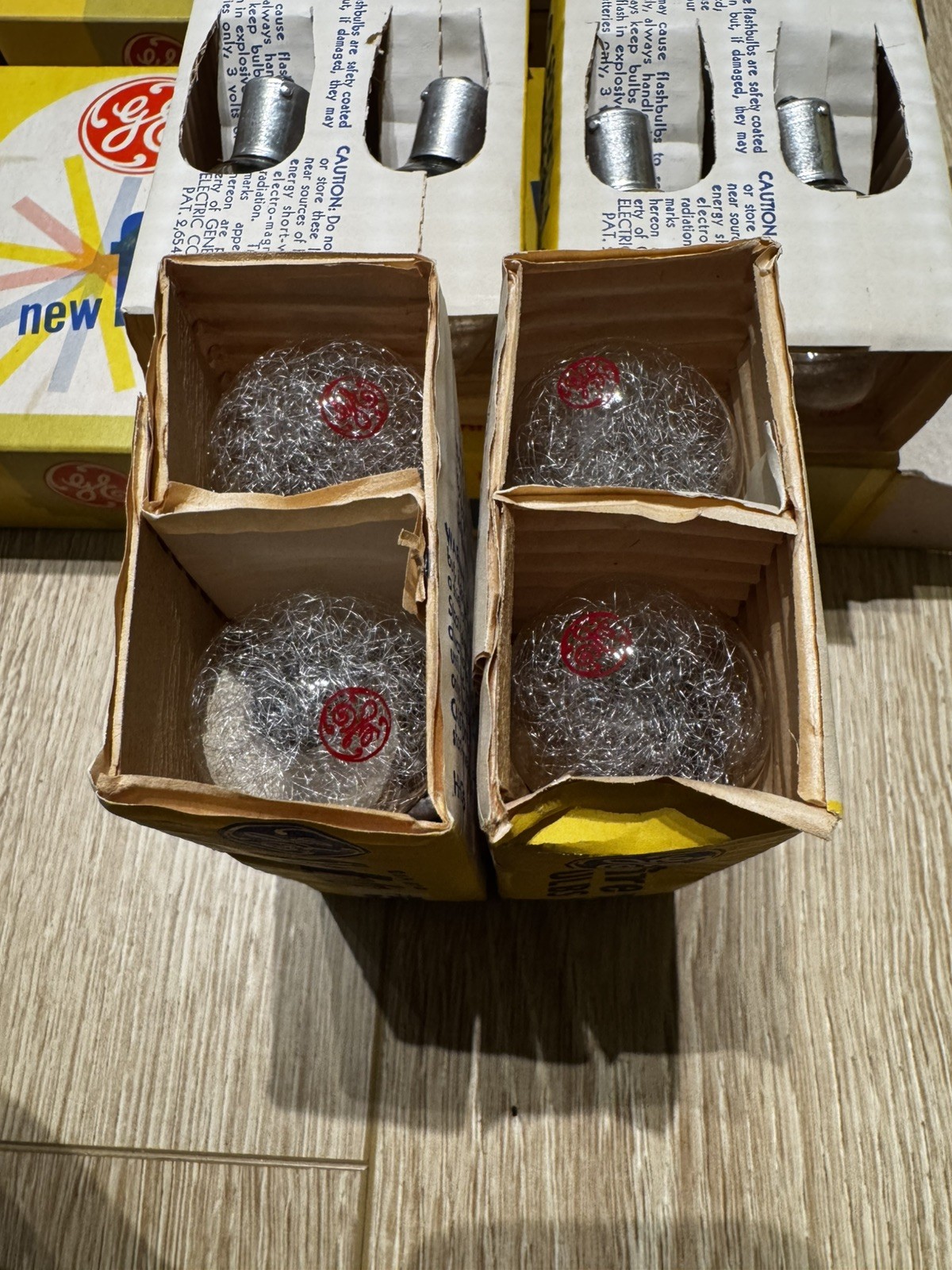 Vintage 2 Box Lot of GE #5 Flashbulbs – Rhenium, Original Boxes, Unused 24 Bulbs