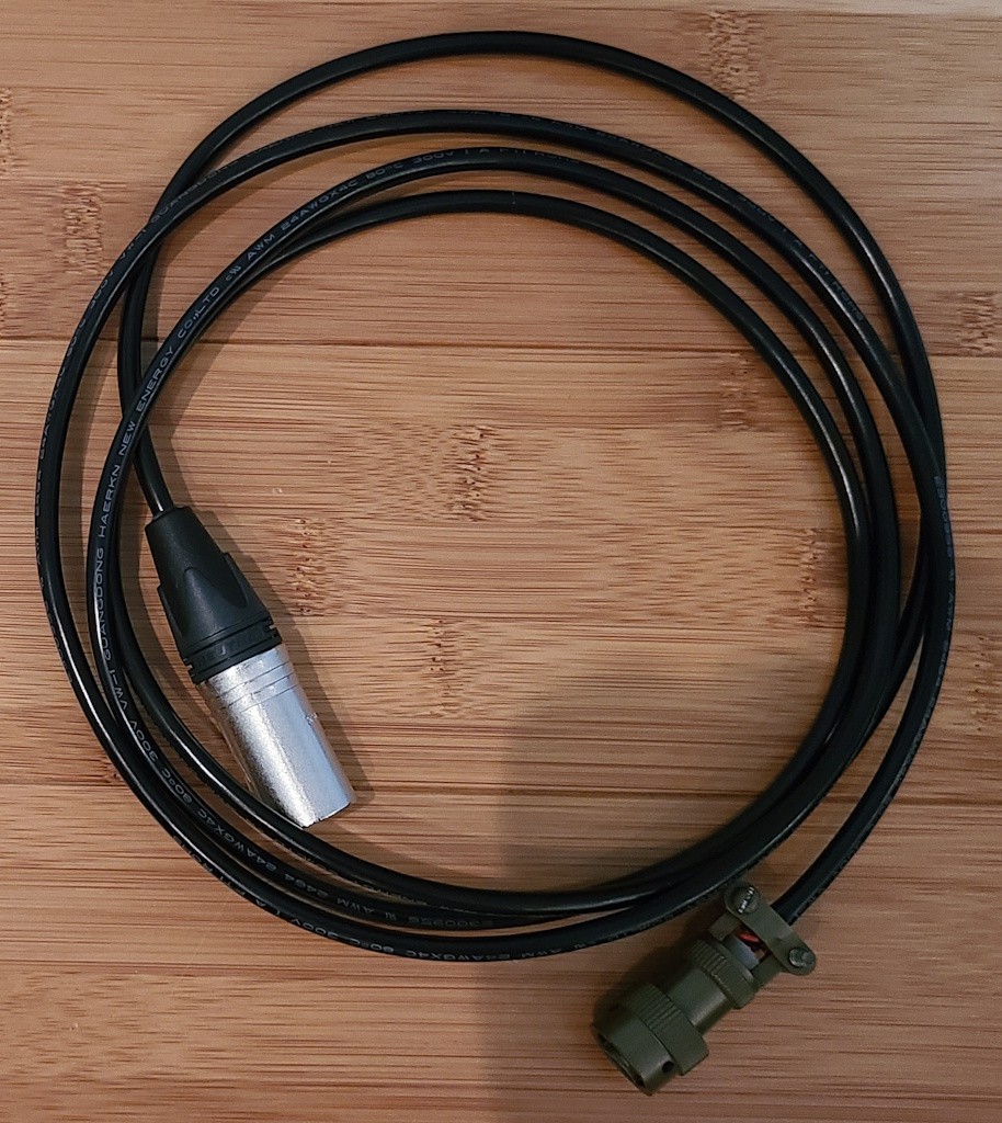 Canon Scoopic 16MN 16MS Power Cable, 4-pin XLR Male, ~2m (6.6ft)