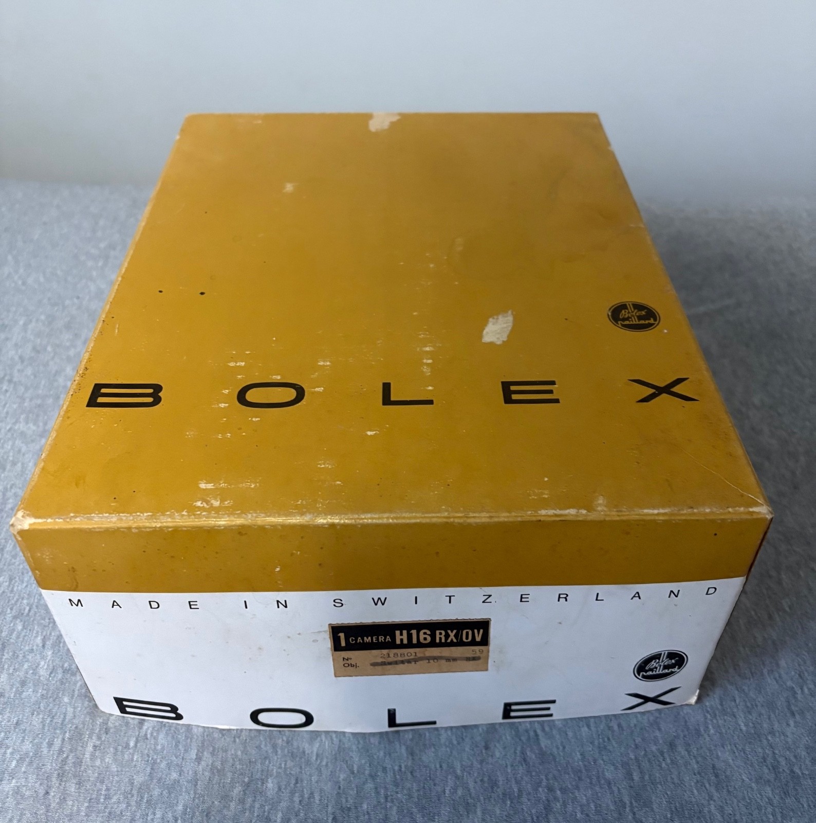 Bolex 16MM RX CAMERA BOX for Bolex 16mm Movie Camera Box Only