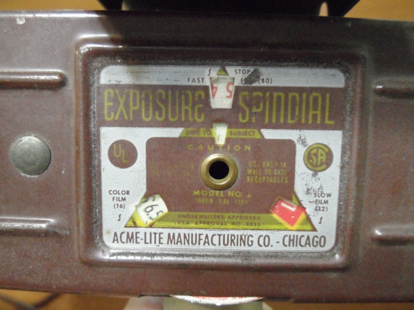 Vintage Acme Lite Mov-E-Lite 2-Bulb Acme-lite Mov-E-Lite Model No. 2 Working