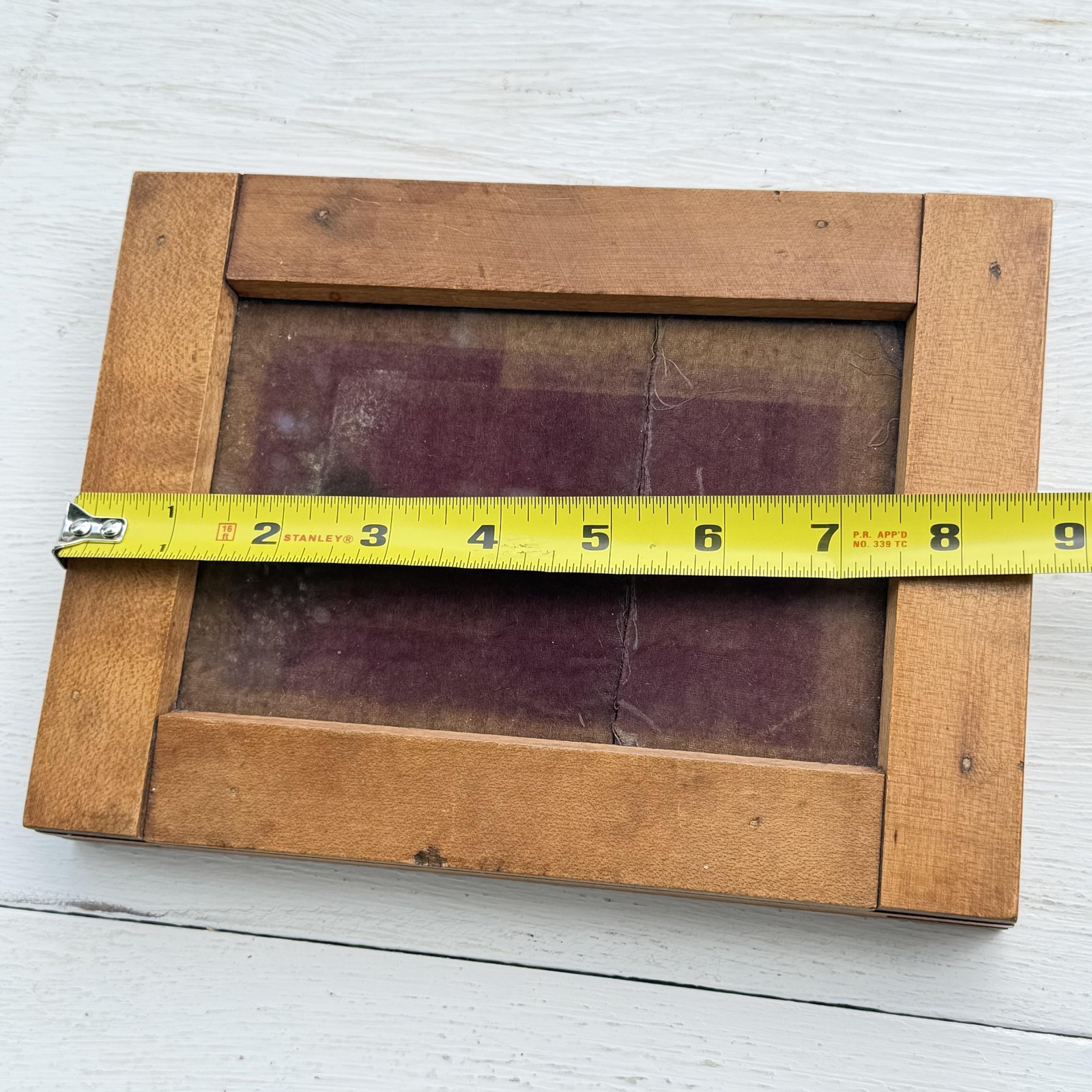 Antique Vintage Century Contact Printing Frame Darkroom Wooden Ground Glass USA