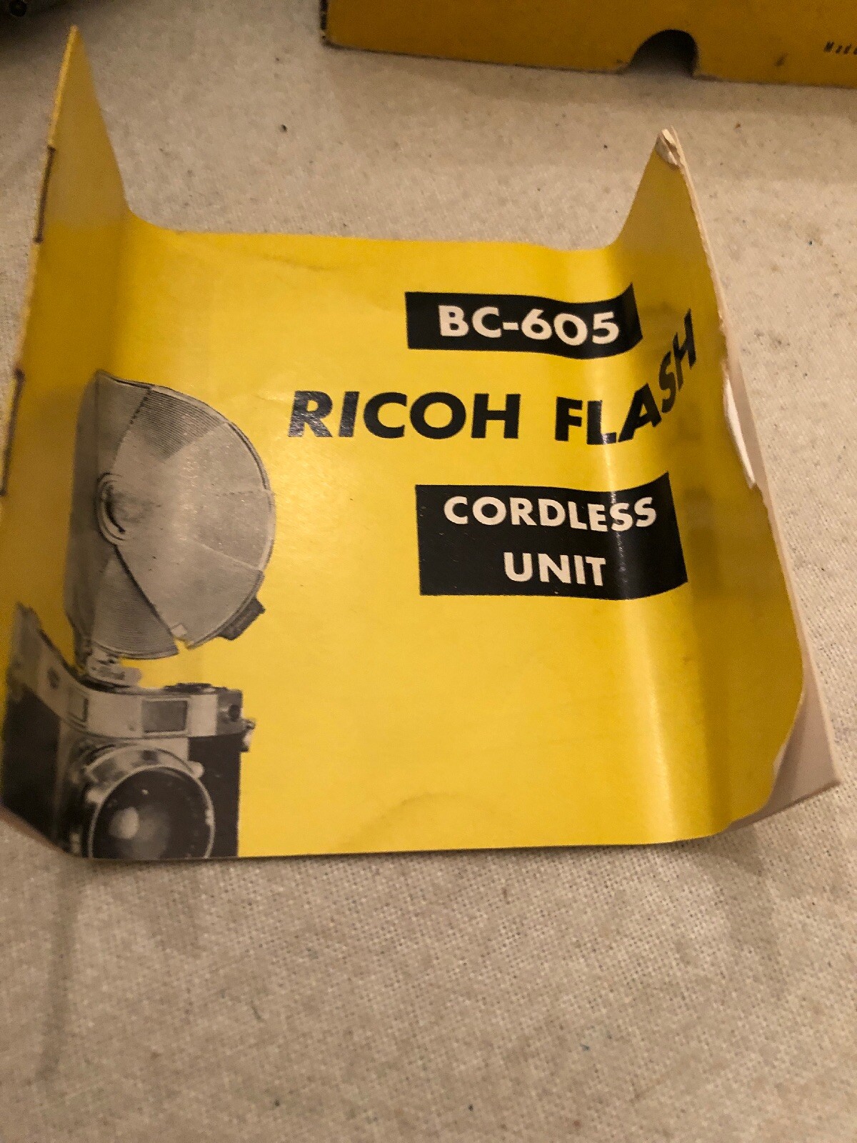 Ricoh Flash Unit BC-605 Vintage Original Ricoh Capacitor Japan Camera W/case