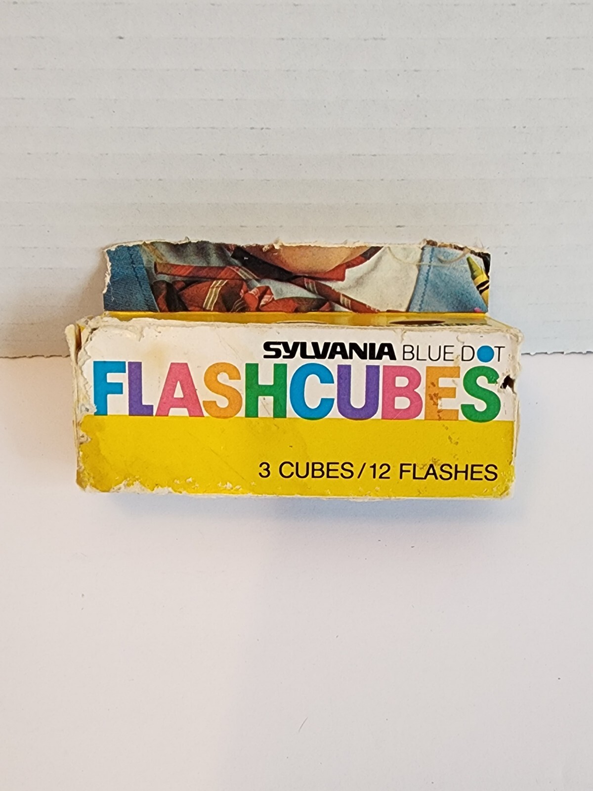 Vintage- Sylvania Blue Dot Flash Cubes- 3 Pack – 12 Flashes, Three Flashcubes