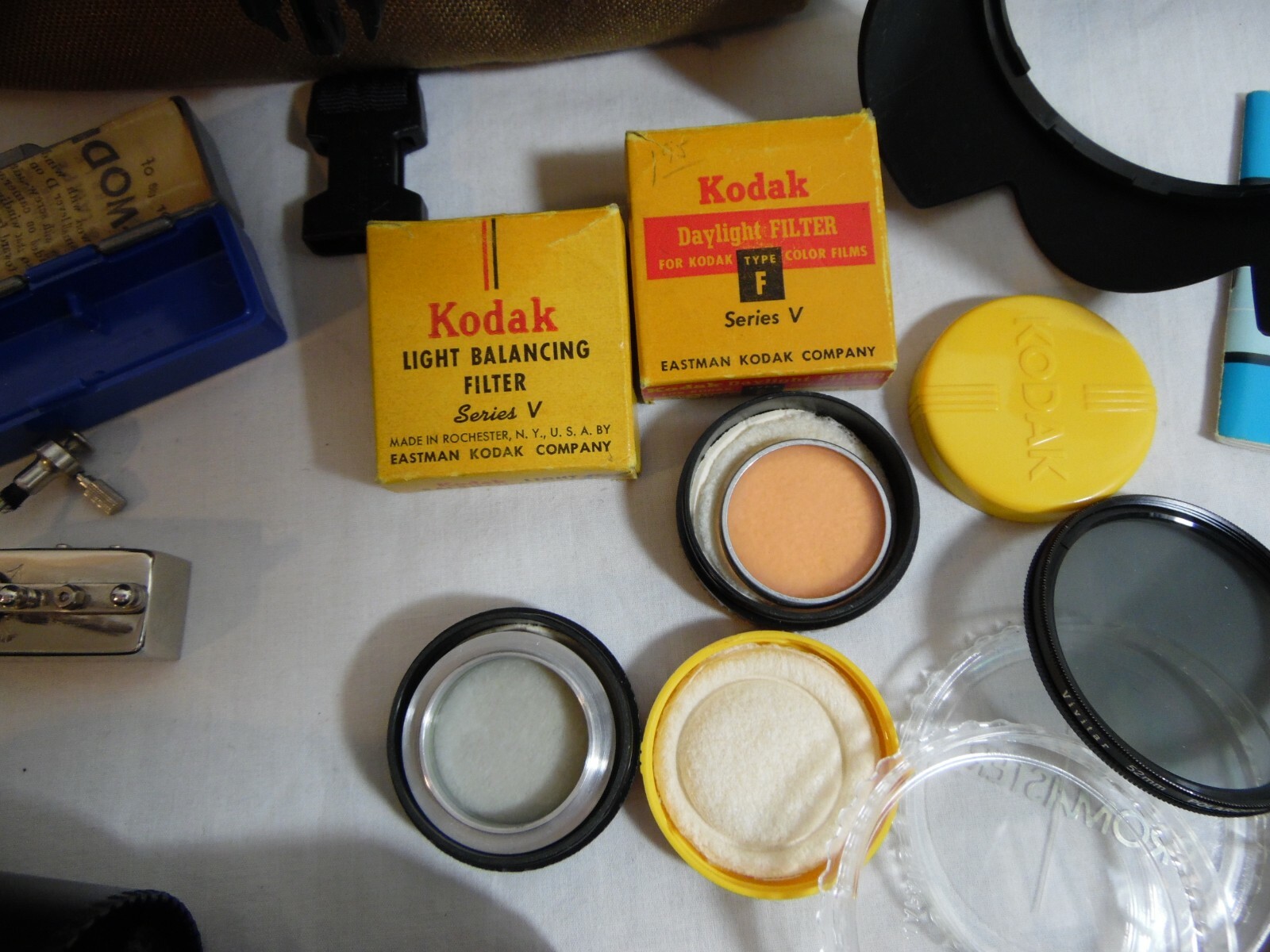 Cannon Speedlite 166A Vivitar 52mm lens Kodak filter Autokrups IV Camera Parts