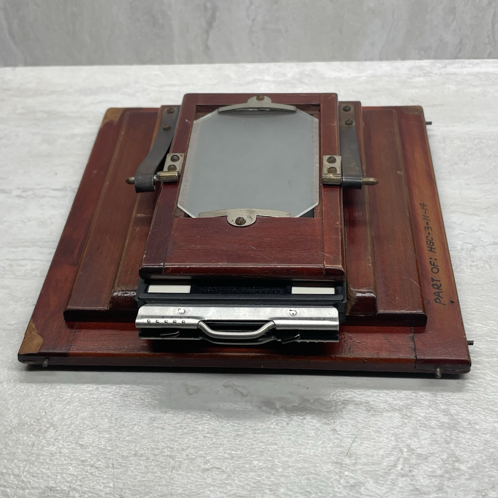 Wood Camera Spring Back Ground Glass & 2 1/4 x 3 1/4 Lisco Film Holder – Vintage