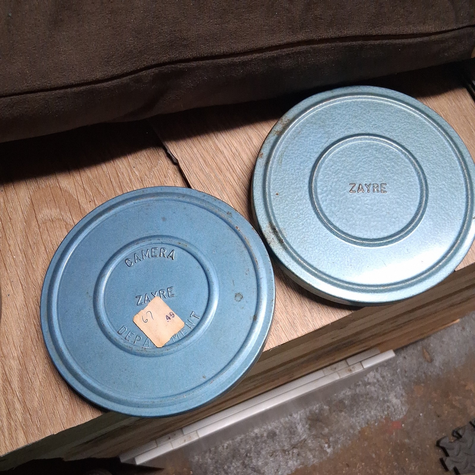 Vintage Zayre Film Storage Can with 8mm Film Super 8 & Extra Reel.