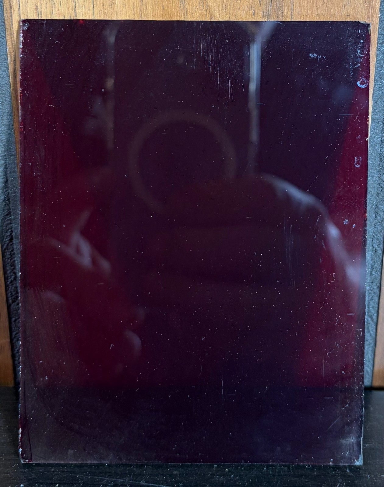 Antique Red Photography Darkroom Oil Lantern w/ Red & Amber Glass Panels RARE