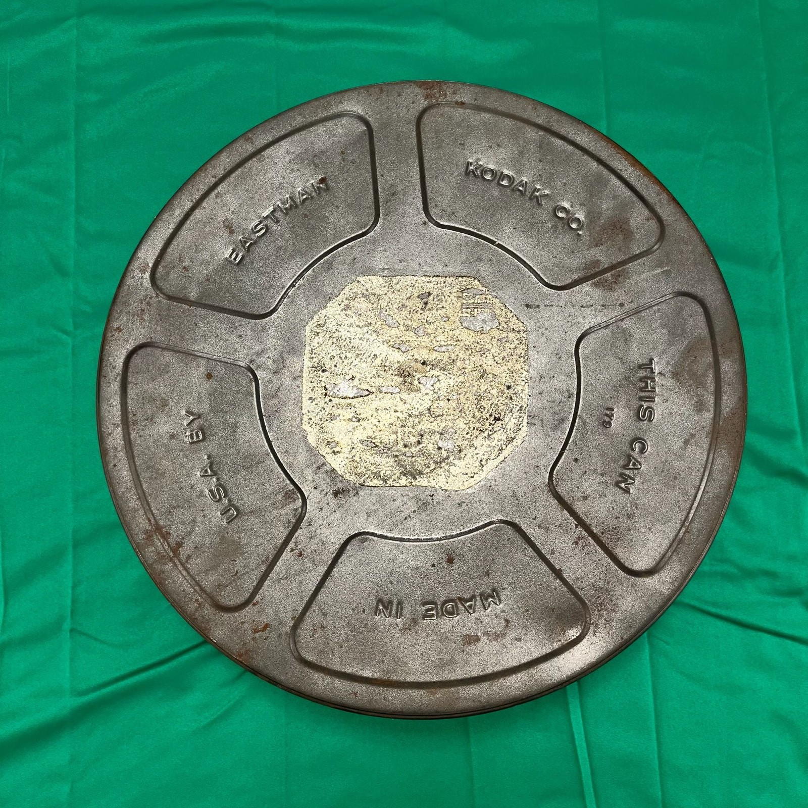 Vintage 12 Inch Eastman Kodak Co. Metal Film Canister Reel Storage Tin
