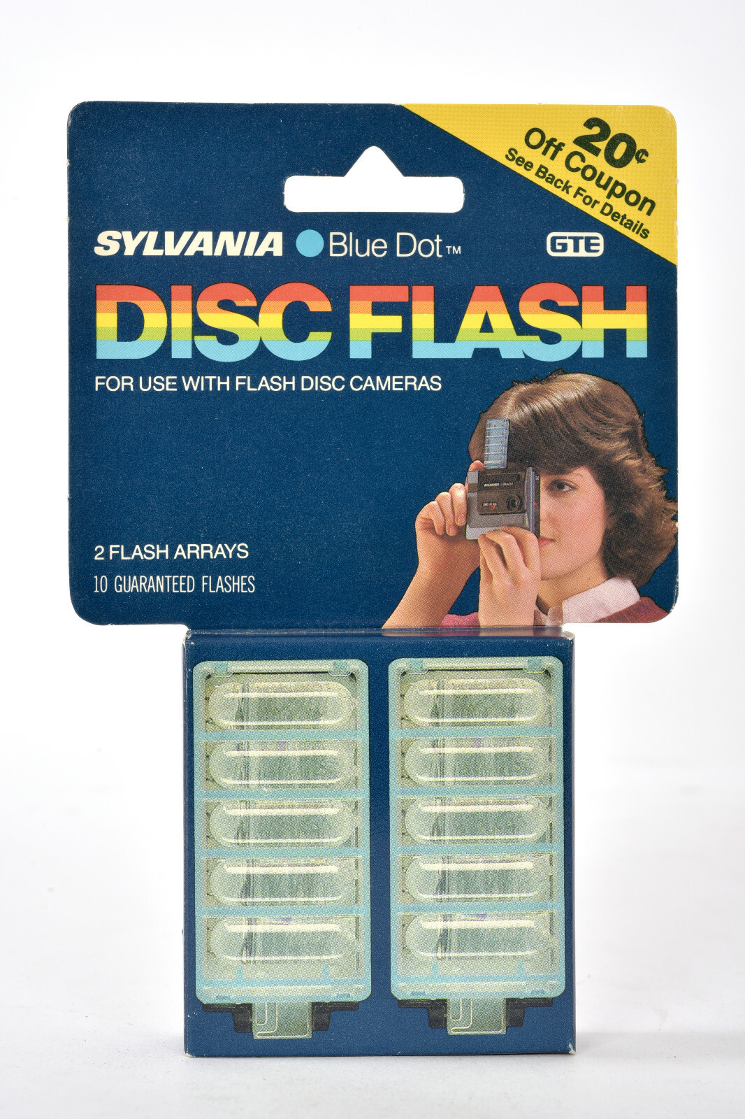 Sylvania Blue Dot Disc Flash Store Counter Display Pack Case 180 Flashes NOS