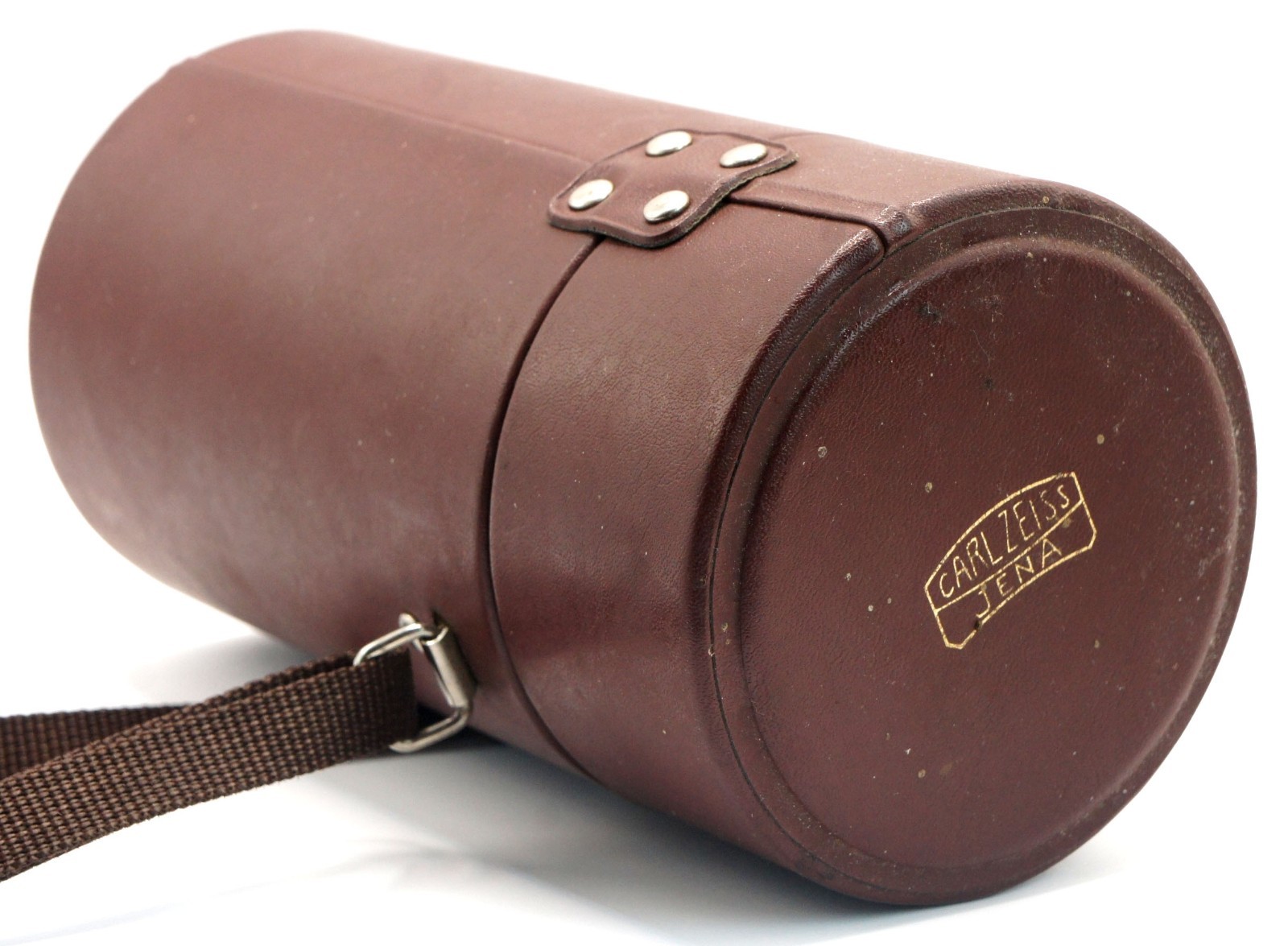 Vintage Carl Zeiss Jena Leather Lens Case Vario-Prakticar 87mm Wide DDR Rare