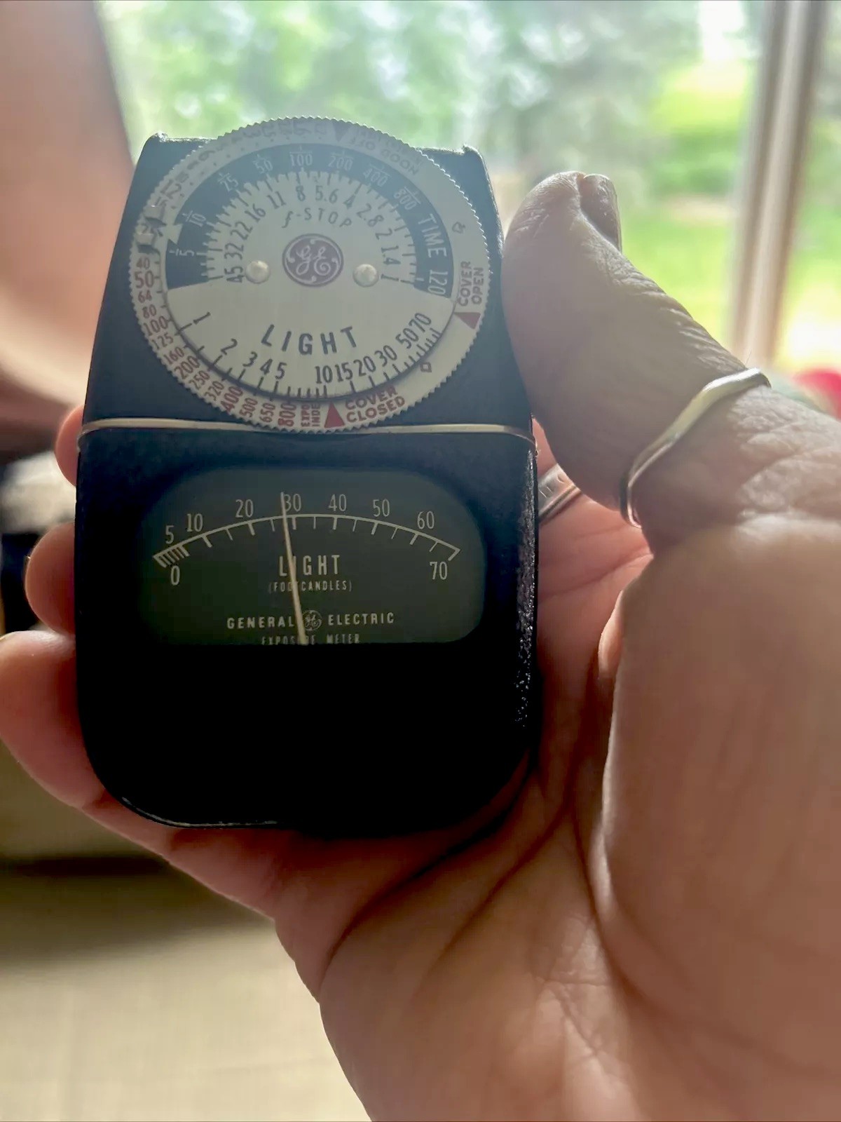 VTG GE Light Meter General Electric W/ Leather Case Type DW-68 Exposure TESTED