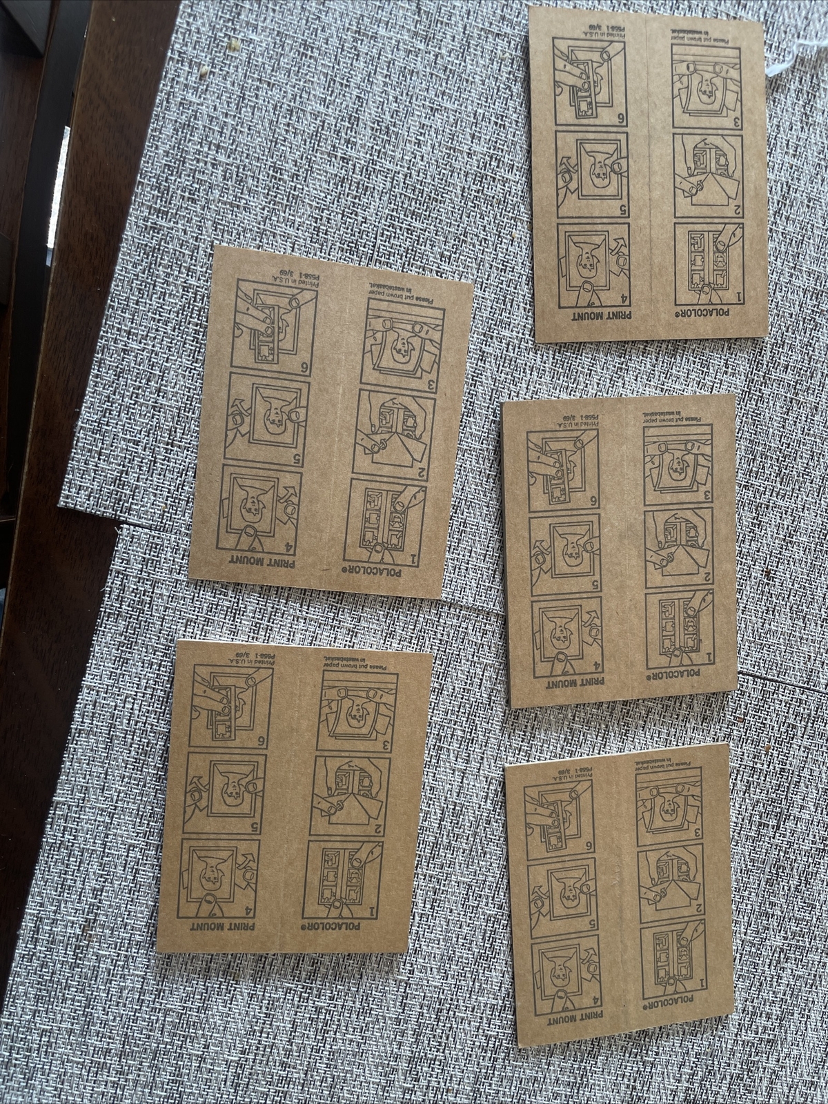 VINTAGE POLAROID POLACOLOR PRINT MOUNTS. SELF ADHESIVE P558A-1 May 1970