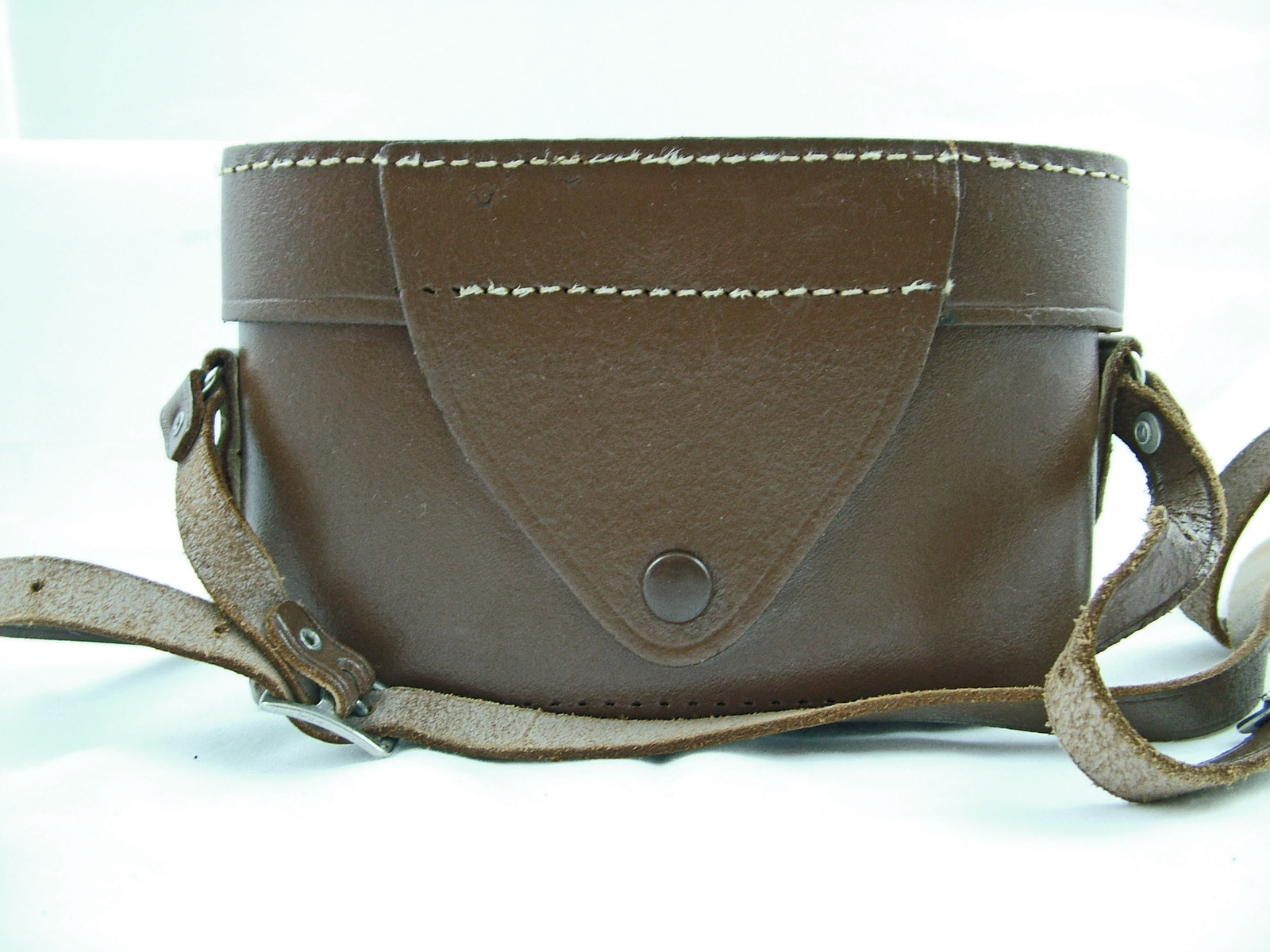 RARE VINTAGE PRAKTICA RIVAL REFLEX BROWN LEATHER CAMERA CASE WITH STRAP