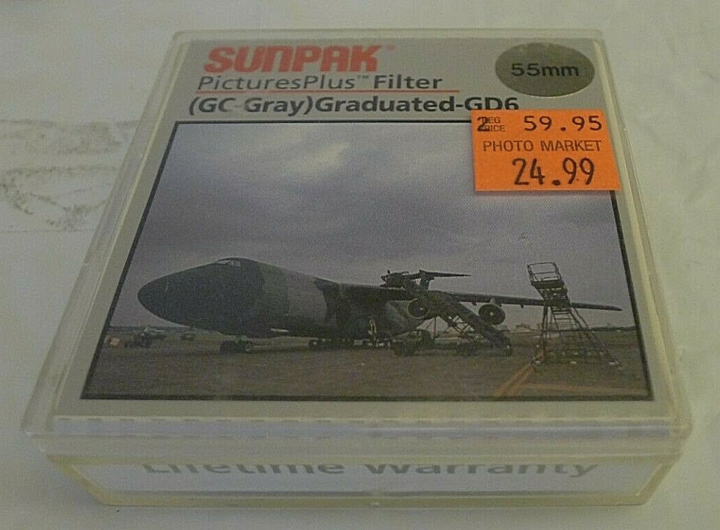 Sunpak 55mm GC-Gray Graduated GD6 Filter +Protective Case – Japan
