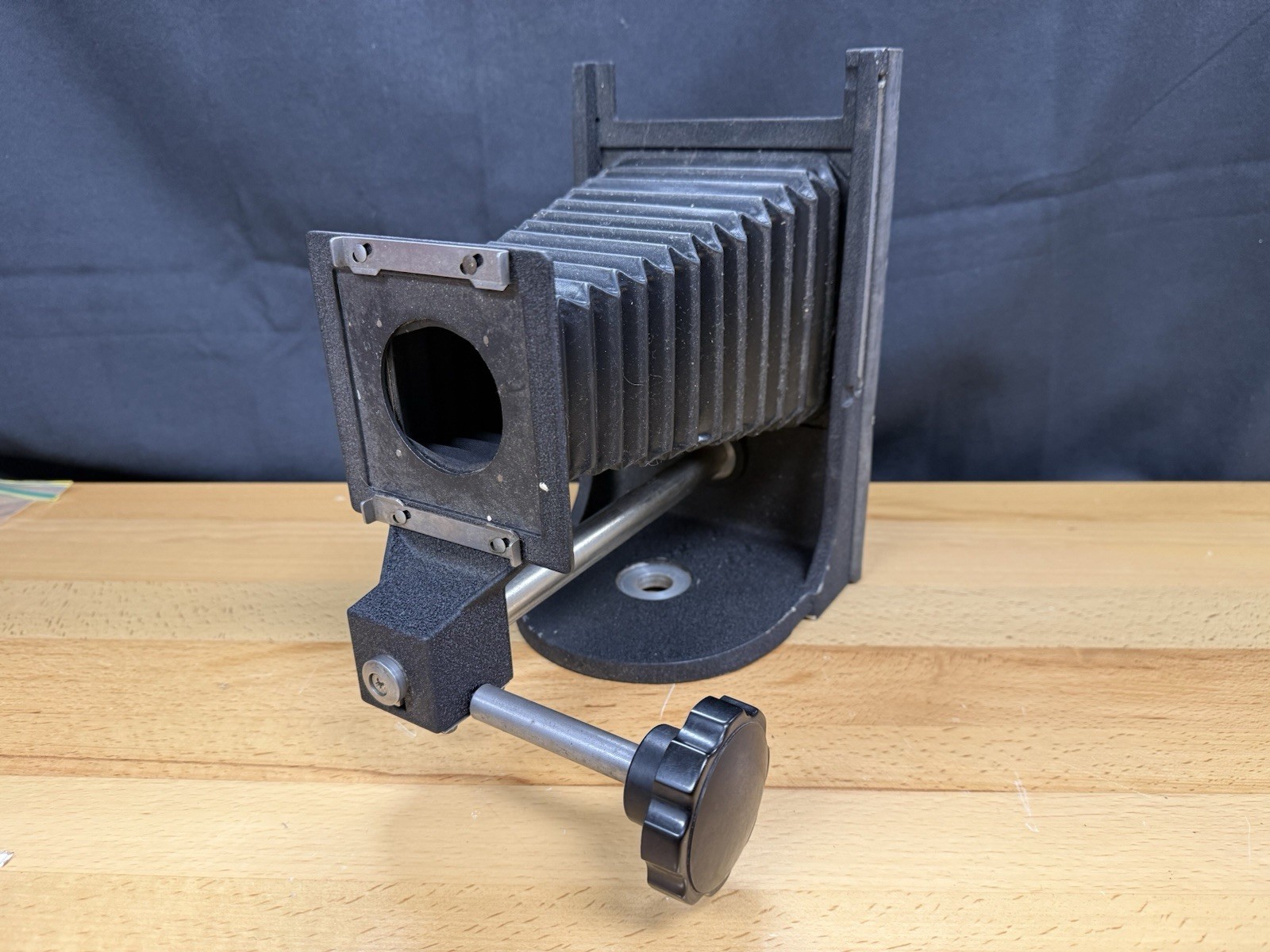 Vintage Large Format Camera Bellows Extension Rail Copy Stand Attachment