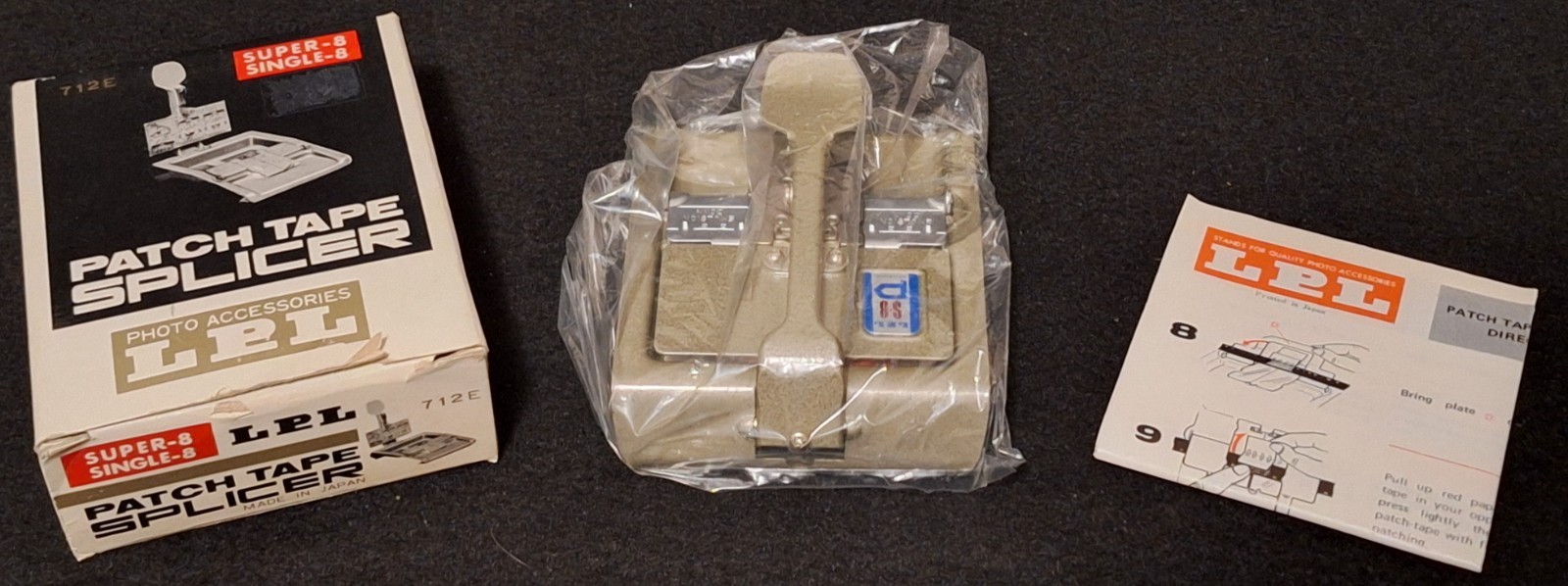 Vintage LPL 712E Patch Tape Splicer, Super 8 Single 8- Excellent Condition