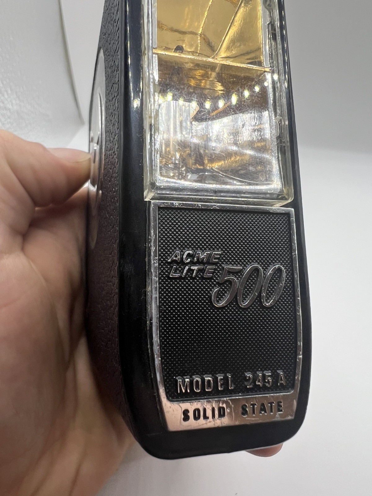 Vintage Acme Lite 500 Camera Flash Model 235A Solid State Untested Film Photo