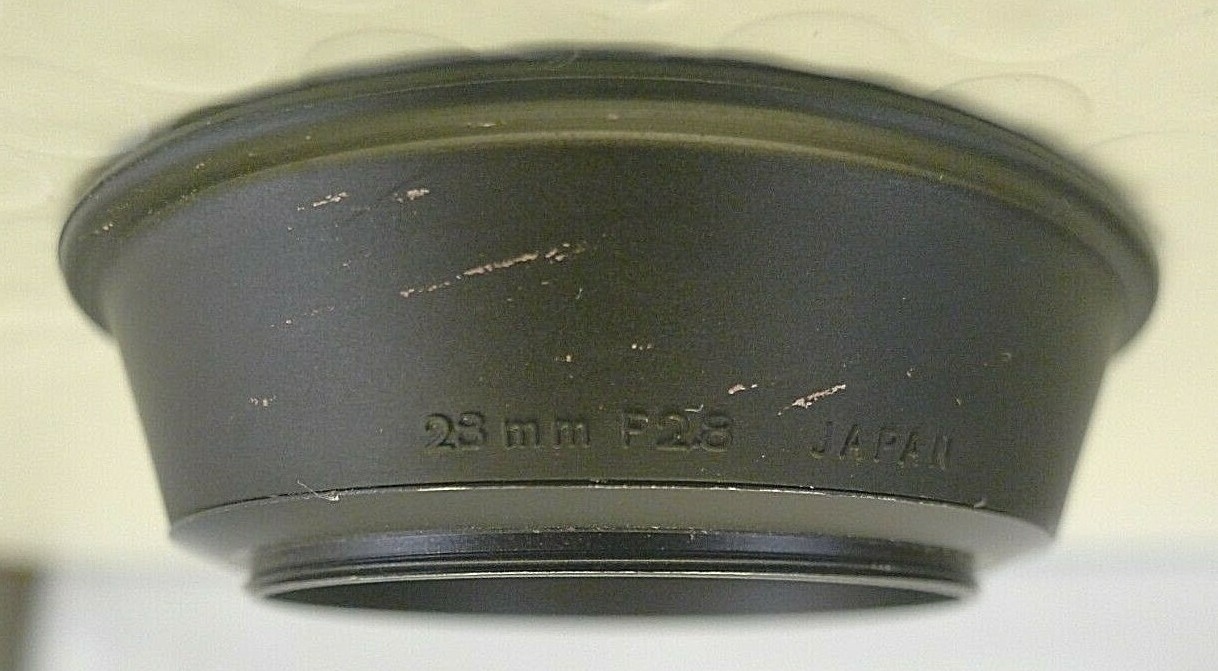 Olympus 28mm F2.8 Lens Hood – Rubber – Made in Japan
