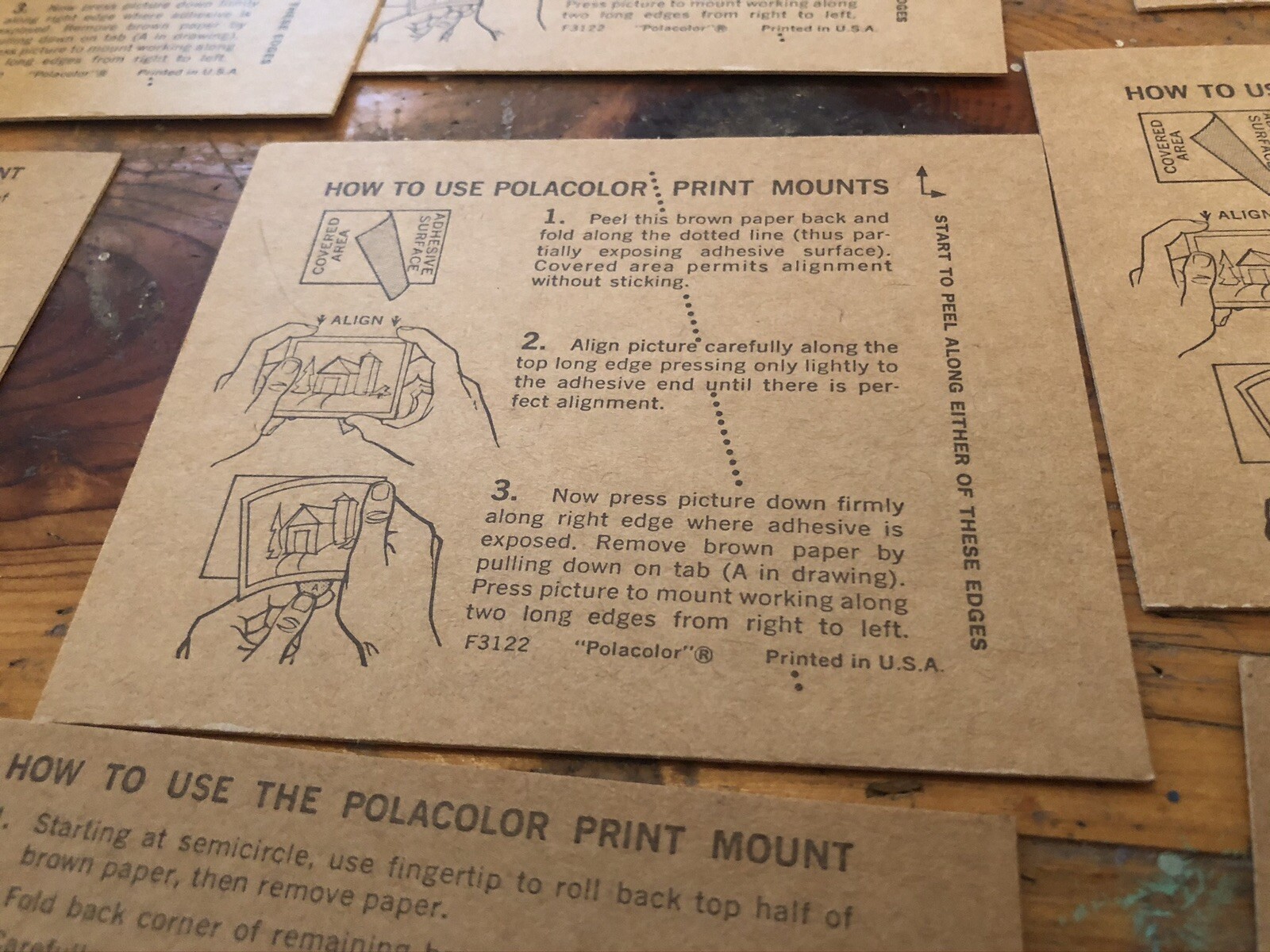 Lot of 10 Vintage Polacolor Print Mounts