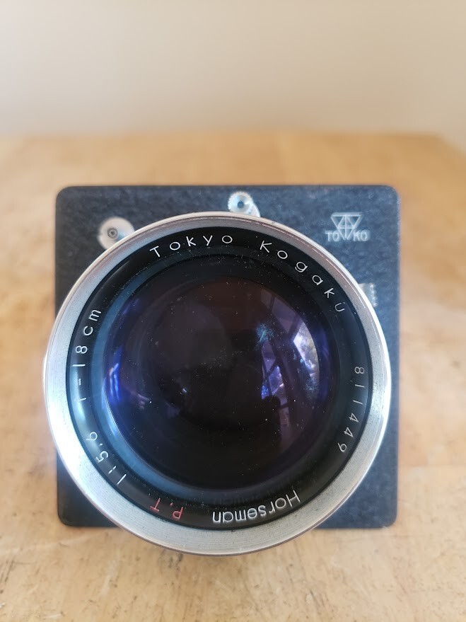 Vintage Kogaku Horseman 1: 5.6 f-18cm Lens in Leather Case