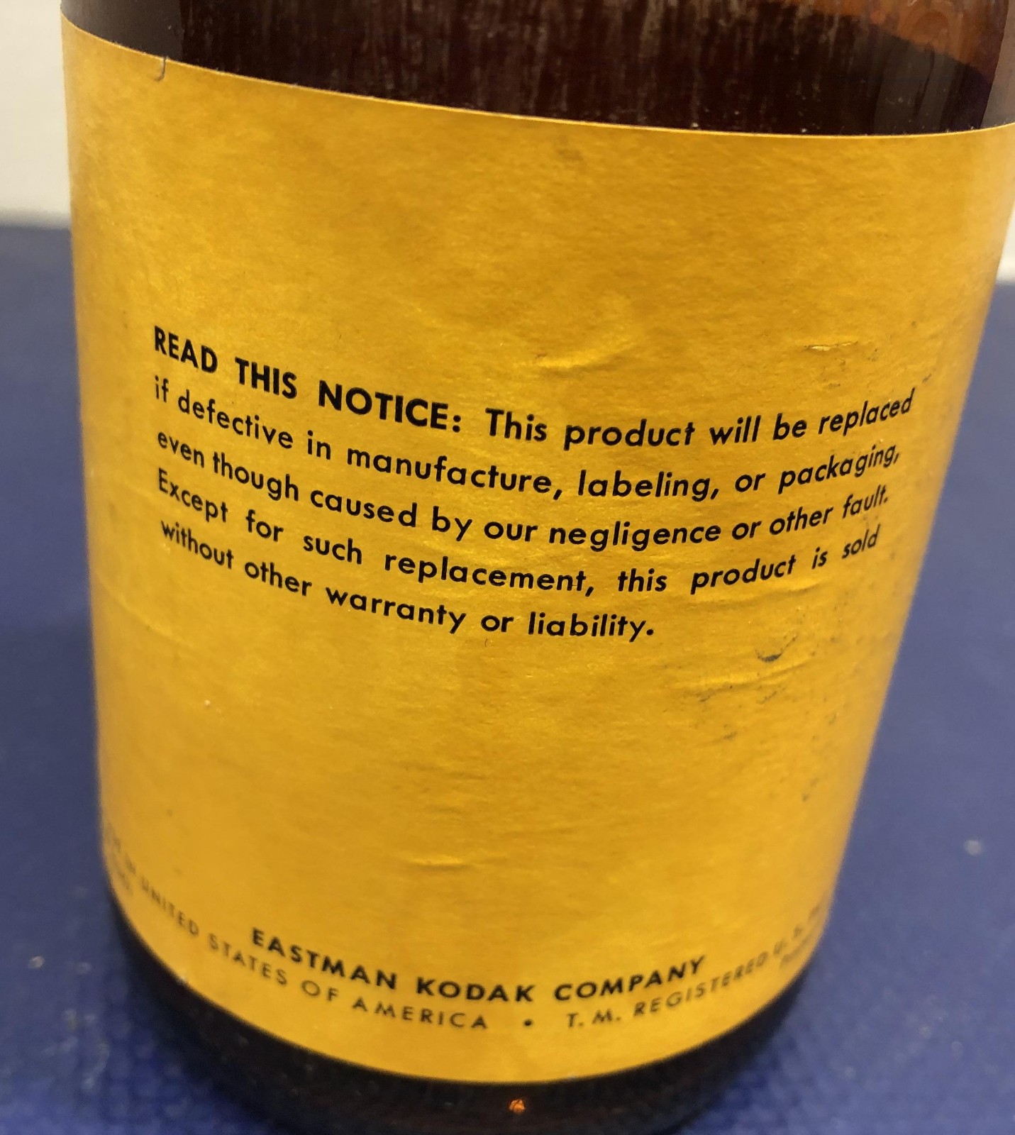 Kodak Potassium Dichromate Brown Amber Glass Jar Bottle 1 LB vintage camera