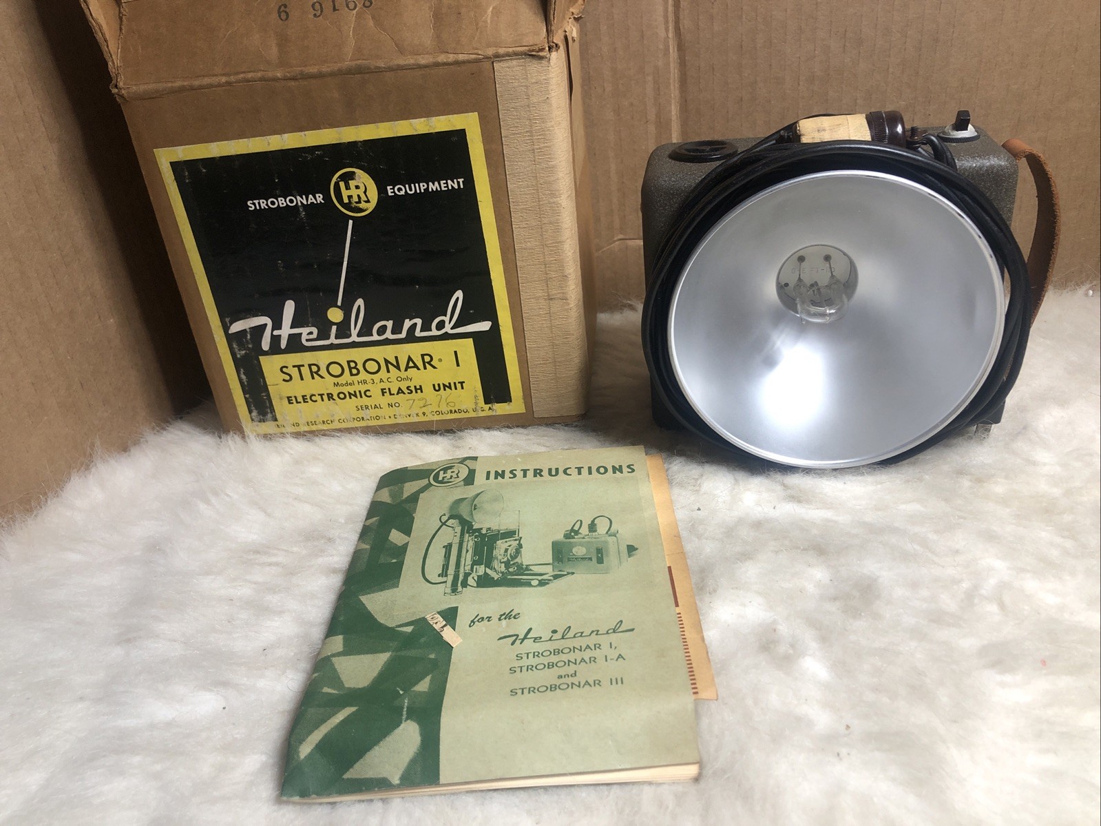 VINTAGE Heiland Strobonar HR-3 Electronic Flash Unit Strobe HR-3/Untested
