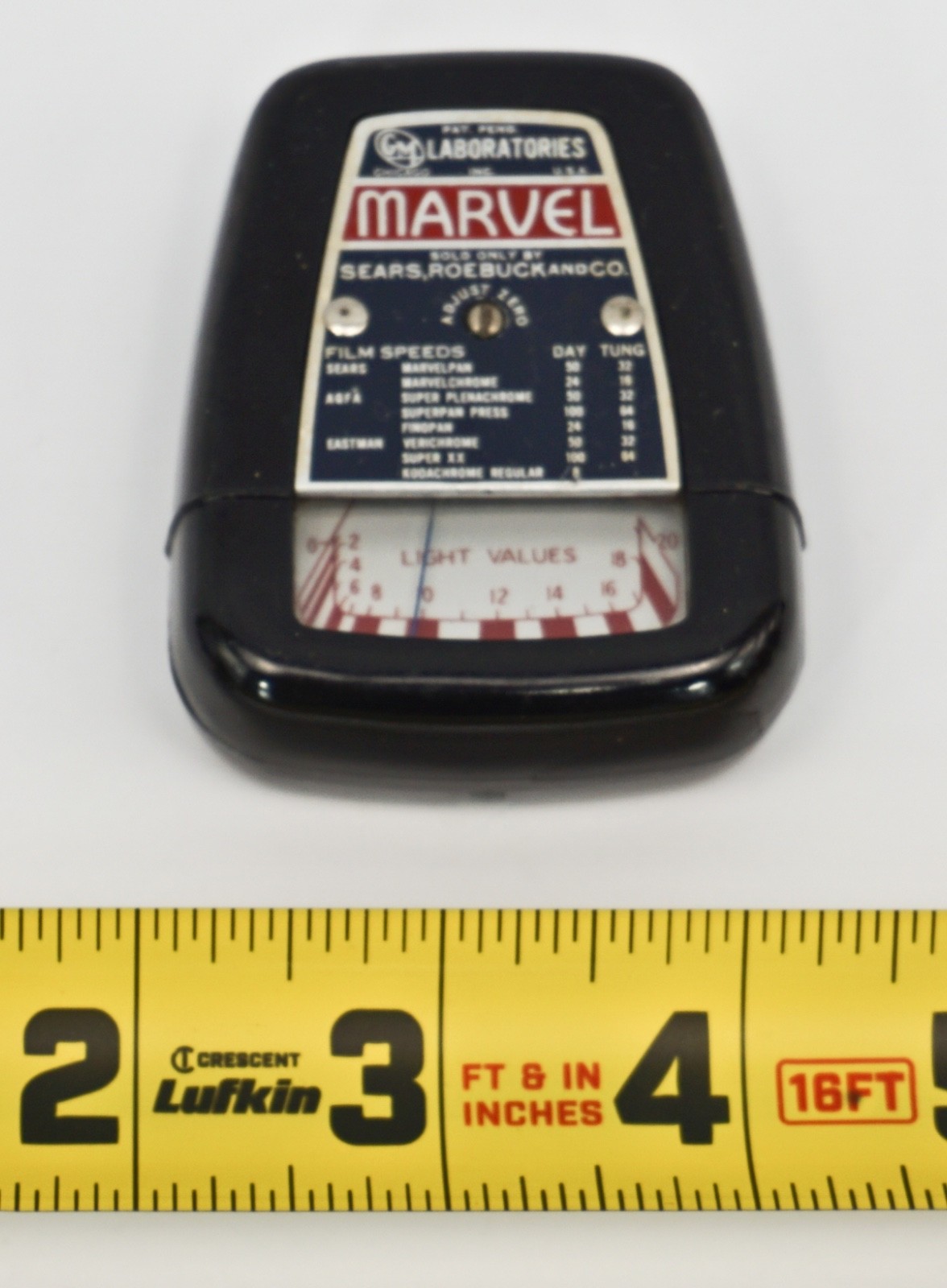 Vintage MARVEL Light Exposure Meter GM Laboratories Sears Roebuck Co