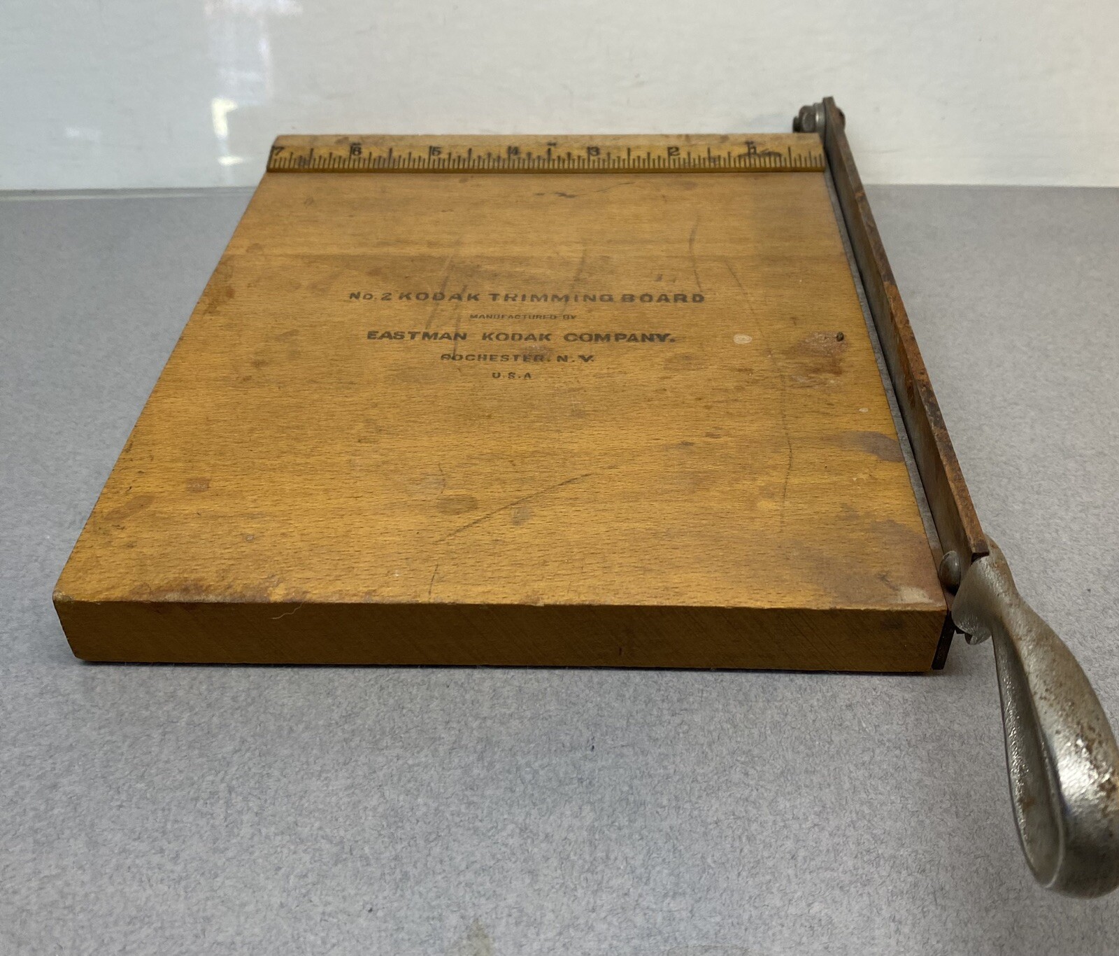 Vintage No. 2 Kodak Trimming Board EASTMAN KODAK Advertising Paper Cutter
