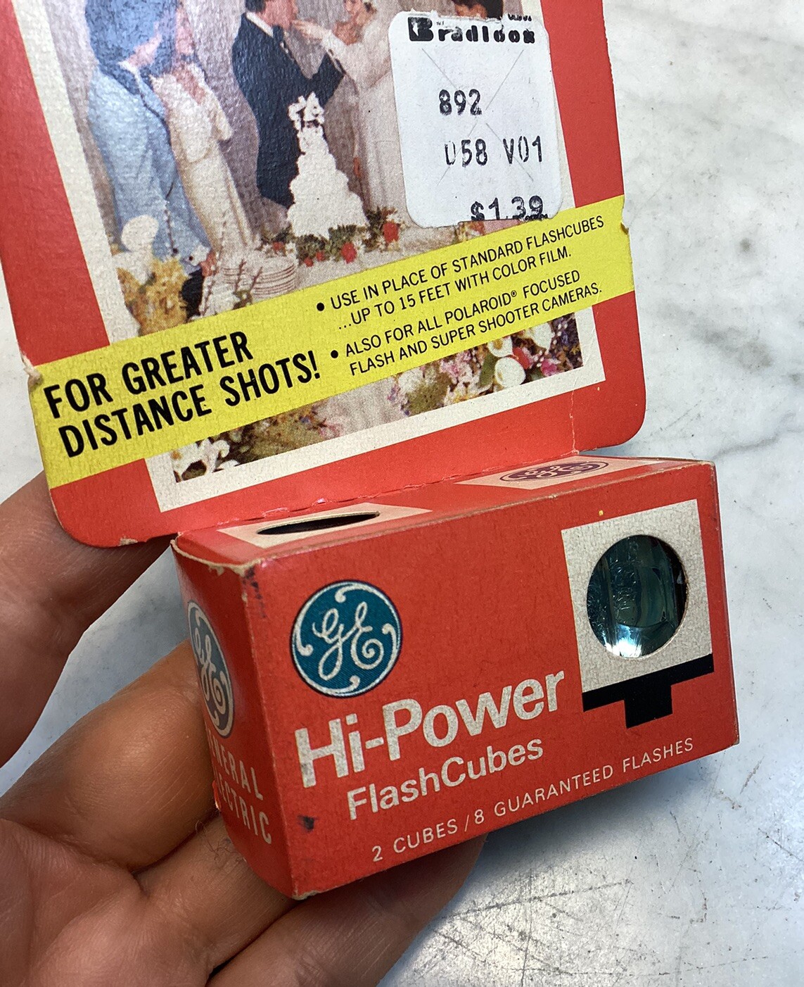 Vintage GE Hi Powder Flash Cubes For Polaroid Camera 2 Cubes