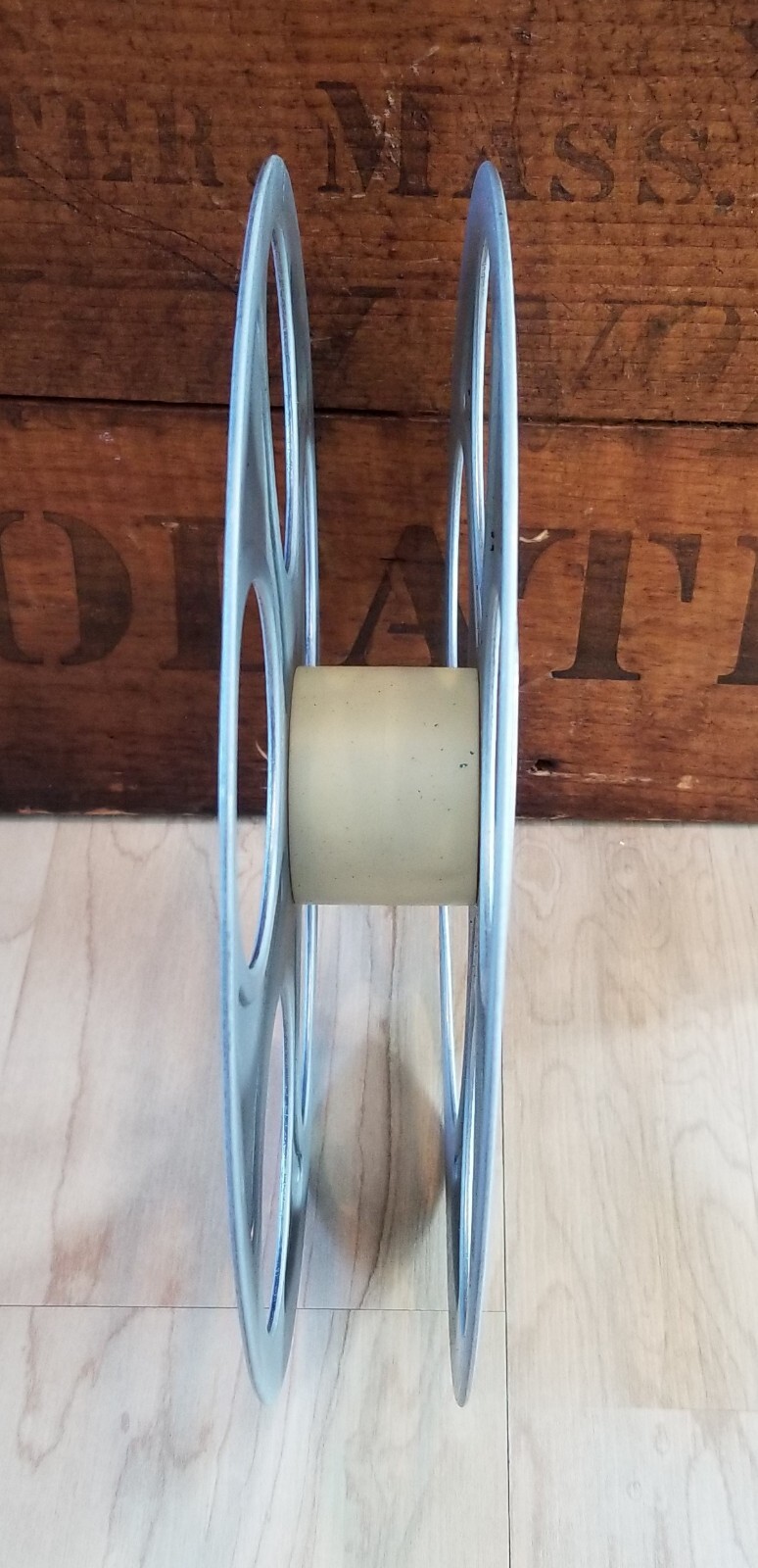 VTG Film Reel Hollywood Stamped 5 Hole Motion Picture Movie Reel 9&3/4″