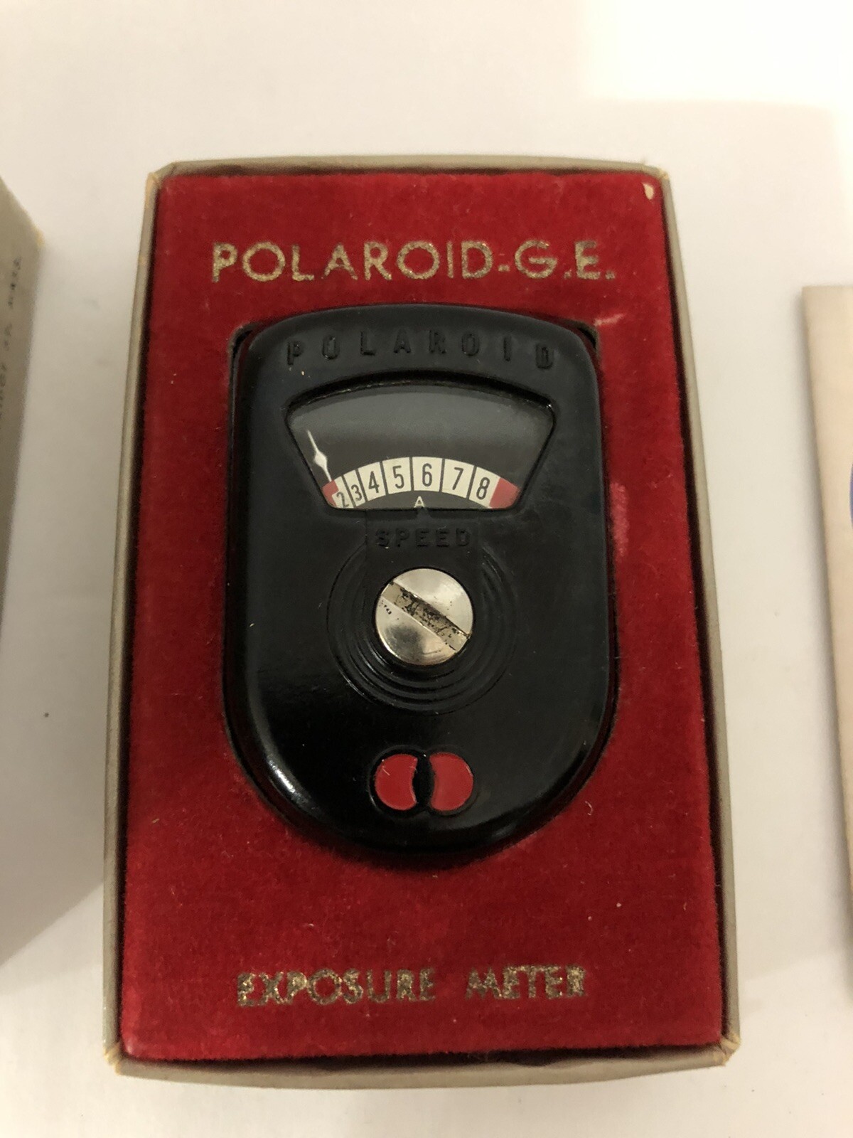 Vintage Polaroid Exposure Meter PR-22 W/Original Box & Manual General Electric