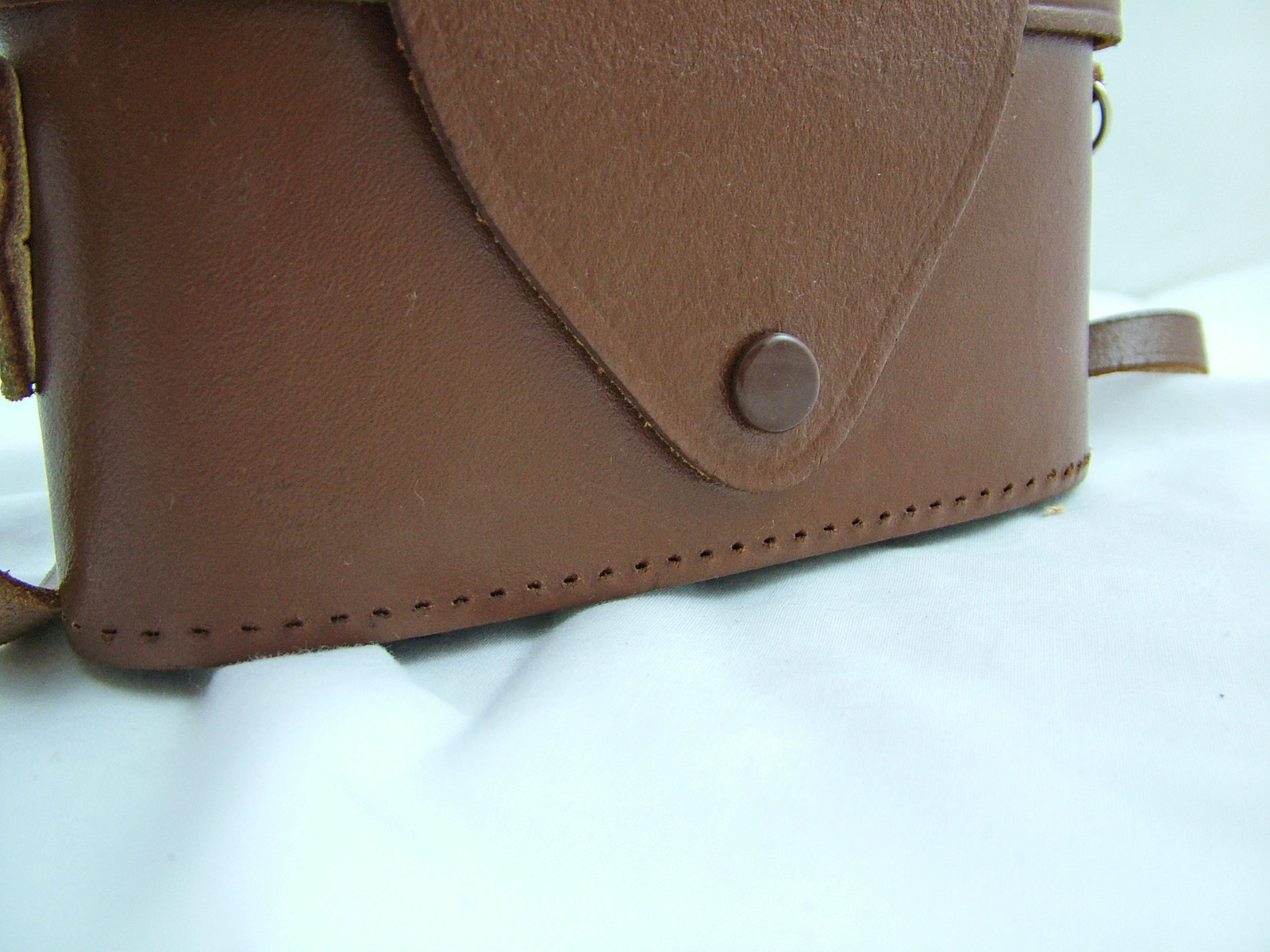 RARE VINTAGE PRAKTICA RIVAL REFLEX BROWN LEATHER CAMERA CASE WITH STRAP