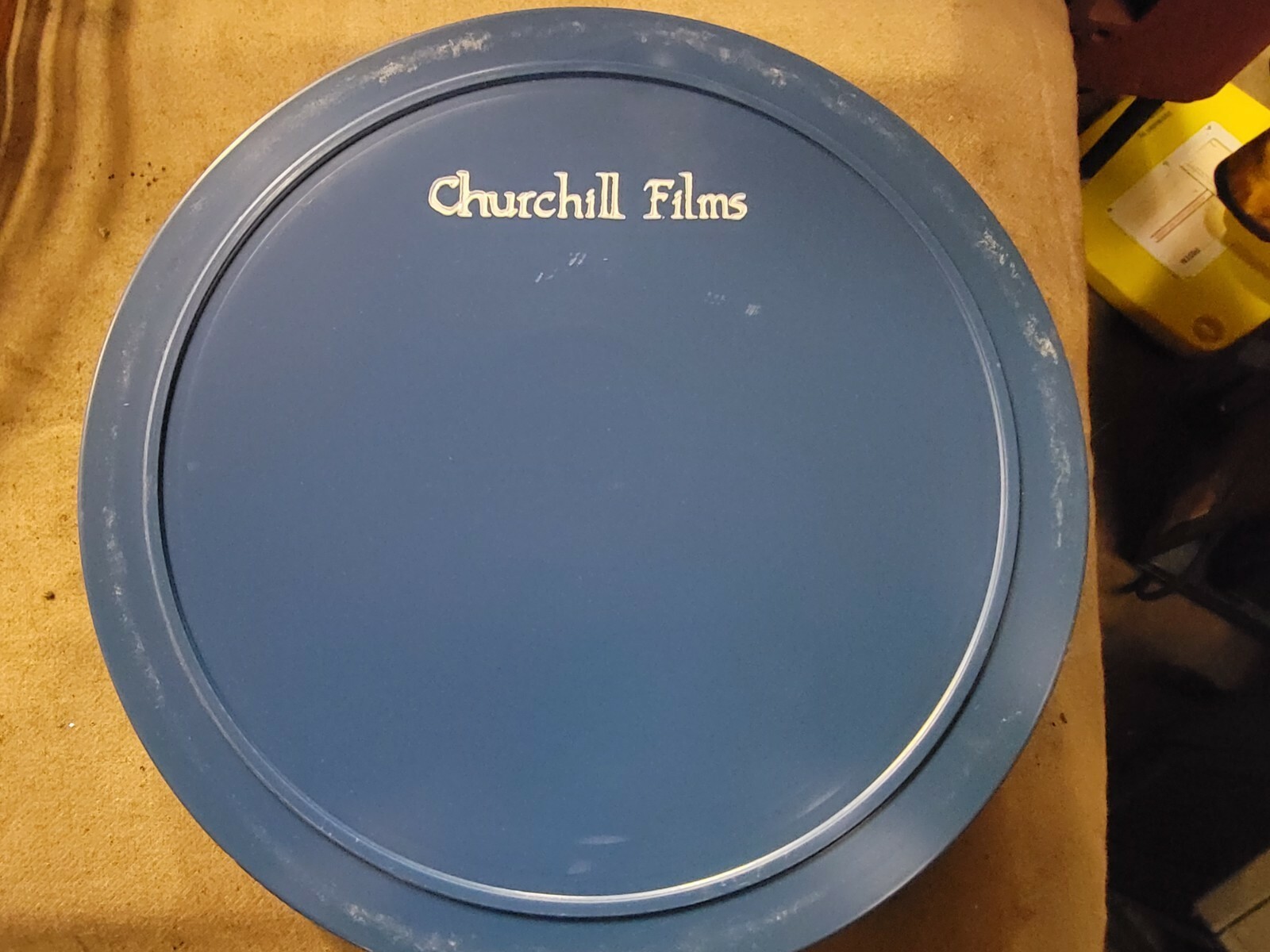 Brand New Plastic Movie Film Reel Canister. Churchill Films. 400′ (16mm film)